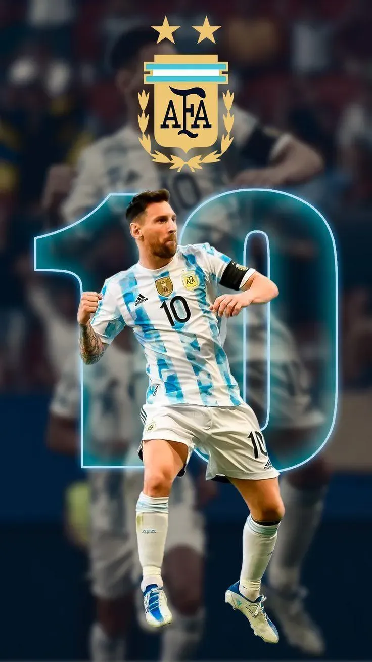 Young Lionel Messi Shouting Celebration Portrait Wallpaper