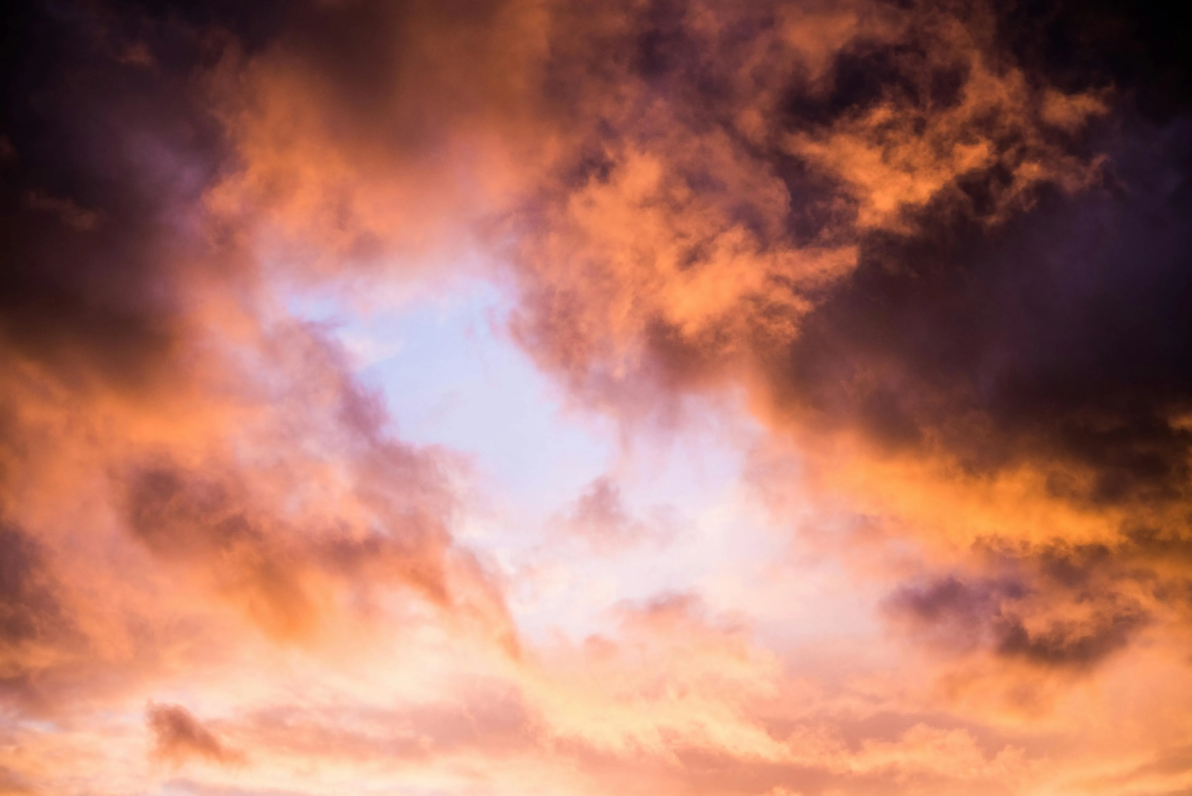 Beautiful Sunset Clouds with Deep Orange and Purple Hues