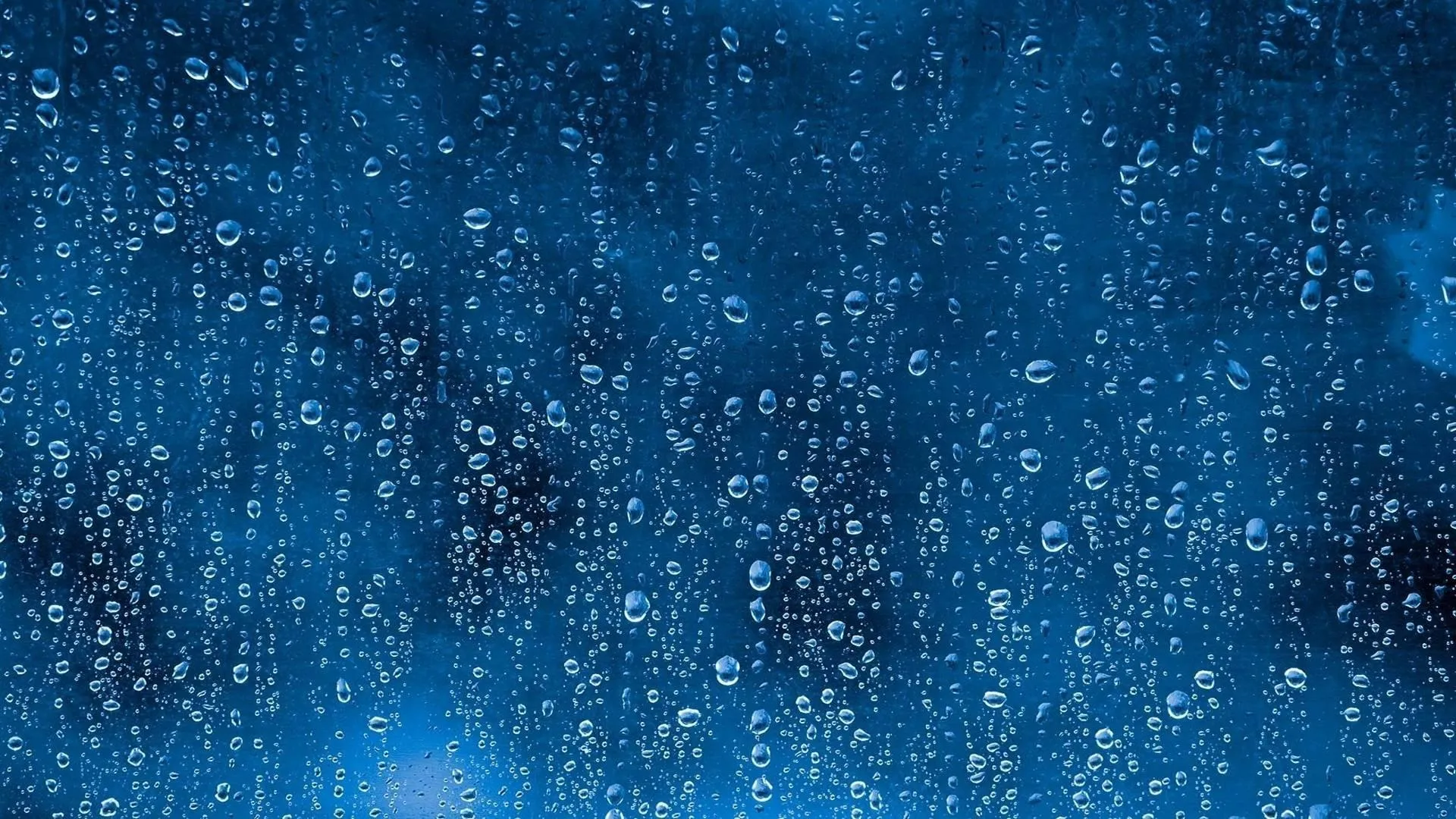 Blue Abstract Rain Texture with Sparkles and Blur