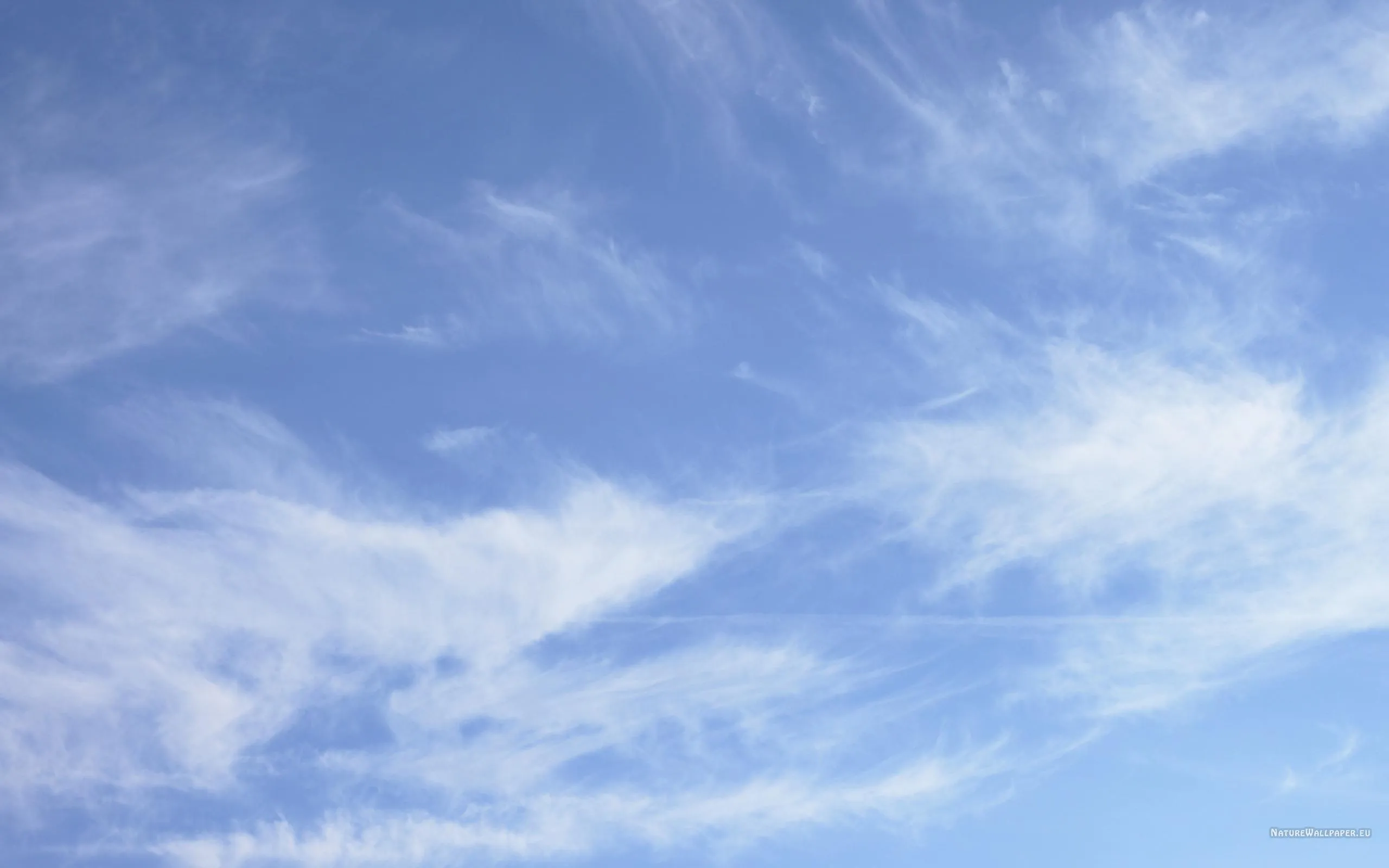 Bright Blue Sky with Thin Wispy Clouds Free 4K Image