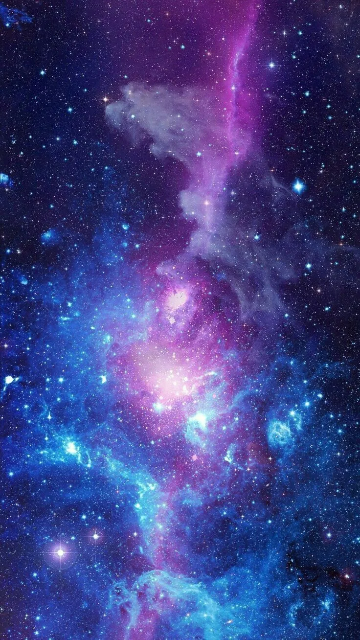 Bright Colorful Galaxy Nebula with Purple Pink and Blue Tones