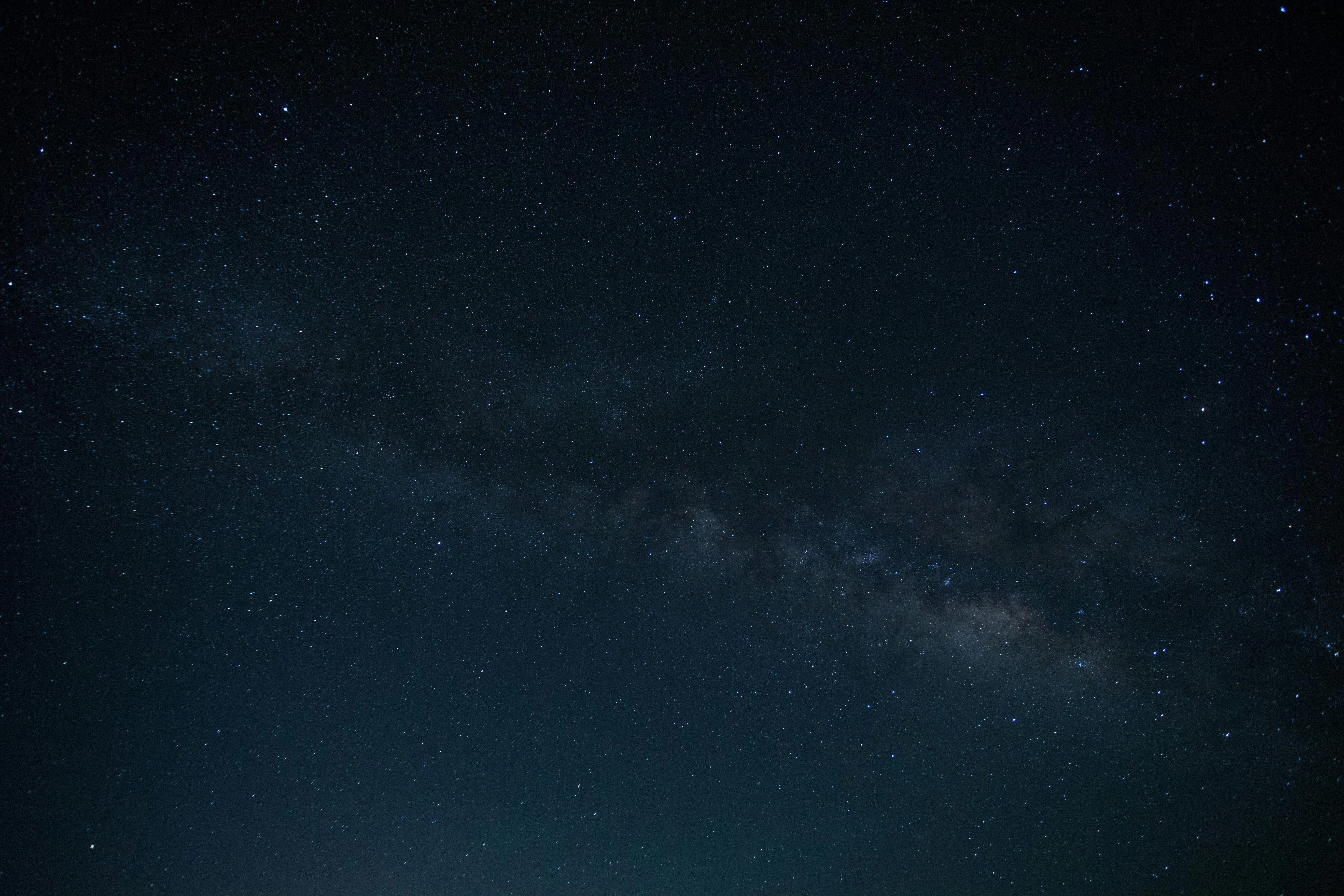 Clear Night Sky Showing Bright Stars and Milky Way Galaxy