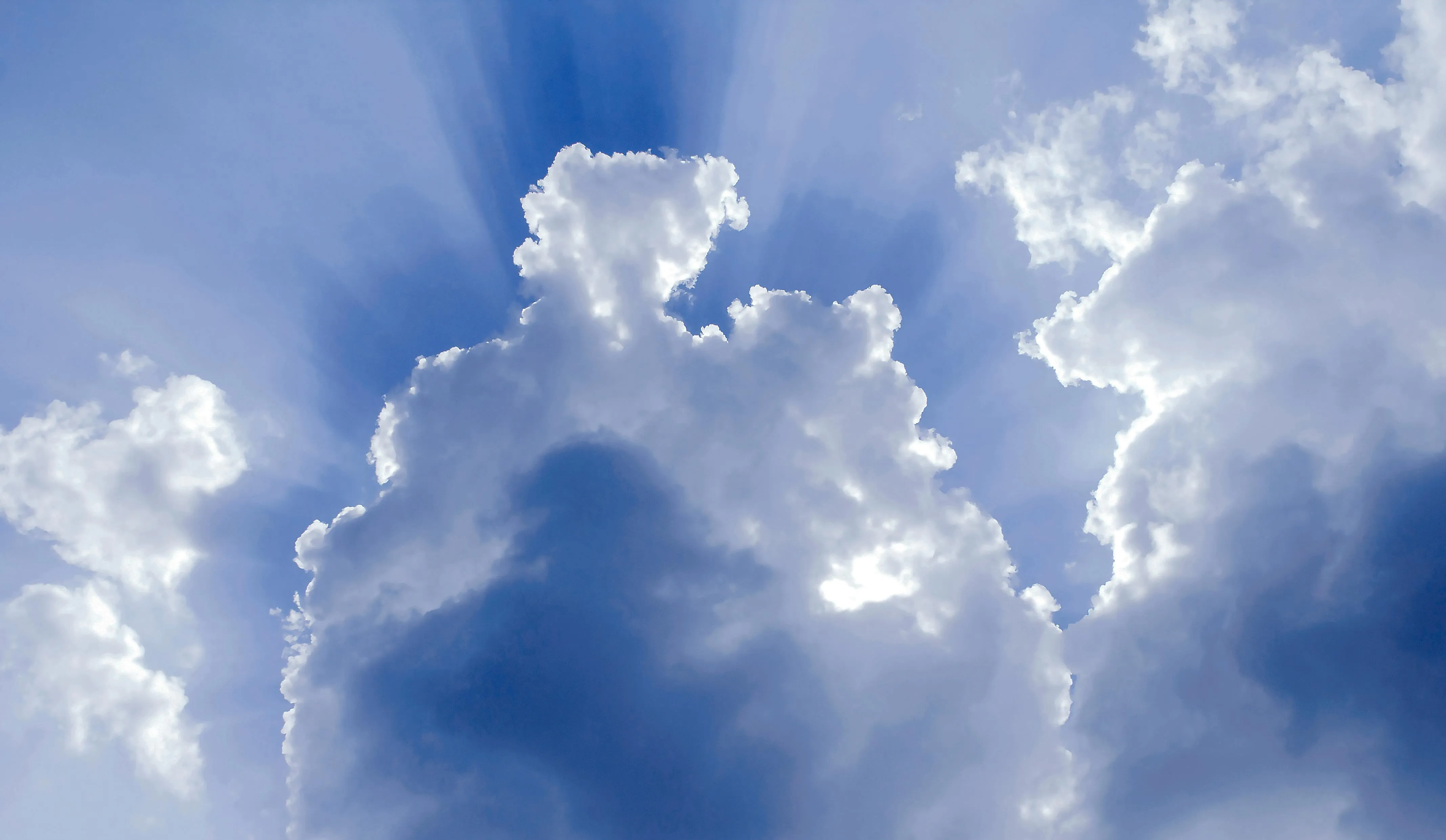 Close Up View of White Clouds in the Blue Sky Free Image