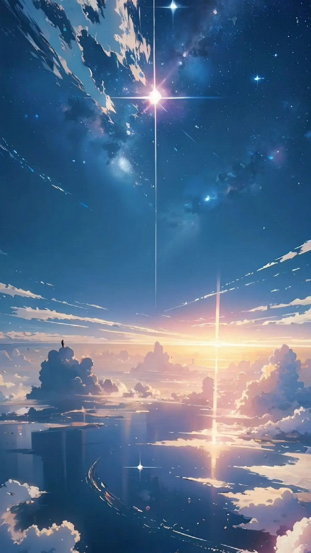 Clouds Forming Over the Horizon at Sunset Freehd Image