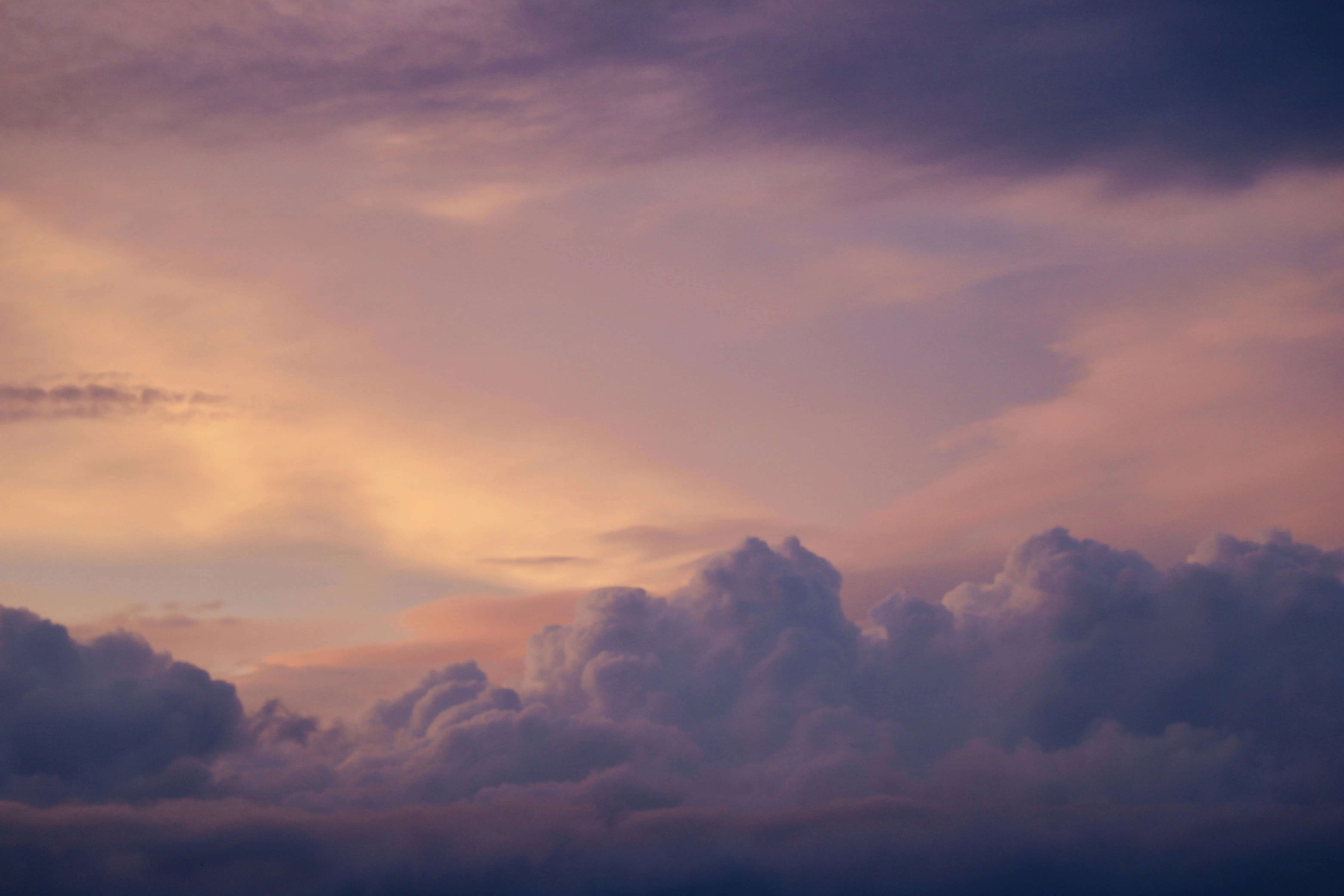 Colorful Storm Clouds Gathering During Golden Hour