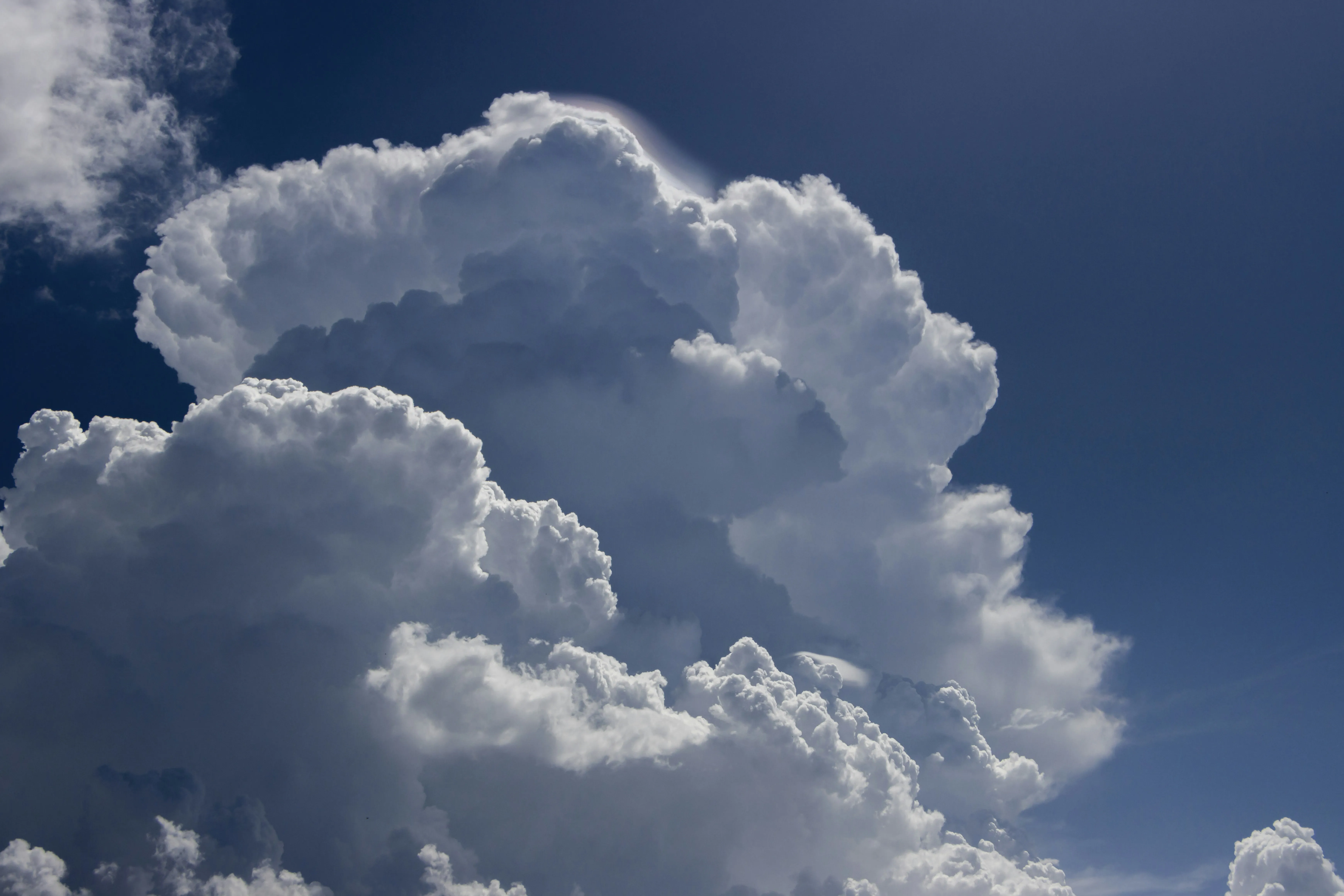 Cumulus Cloud Formation with Blue Sky Background Free HD