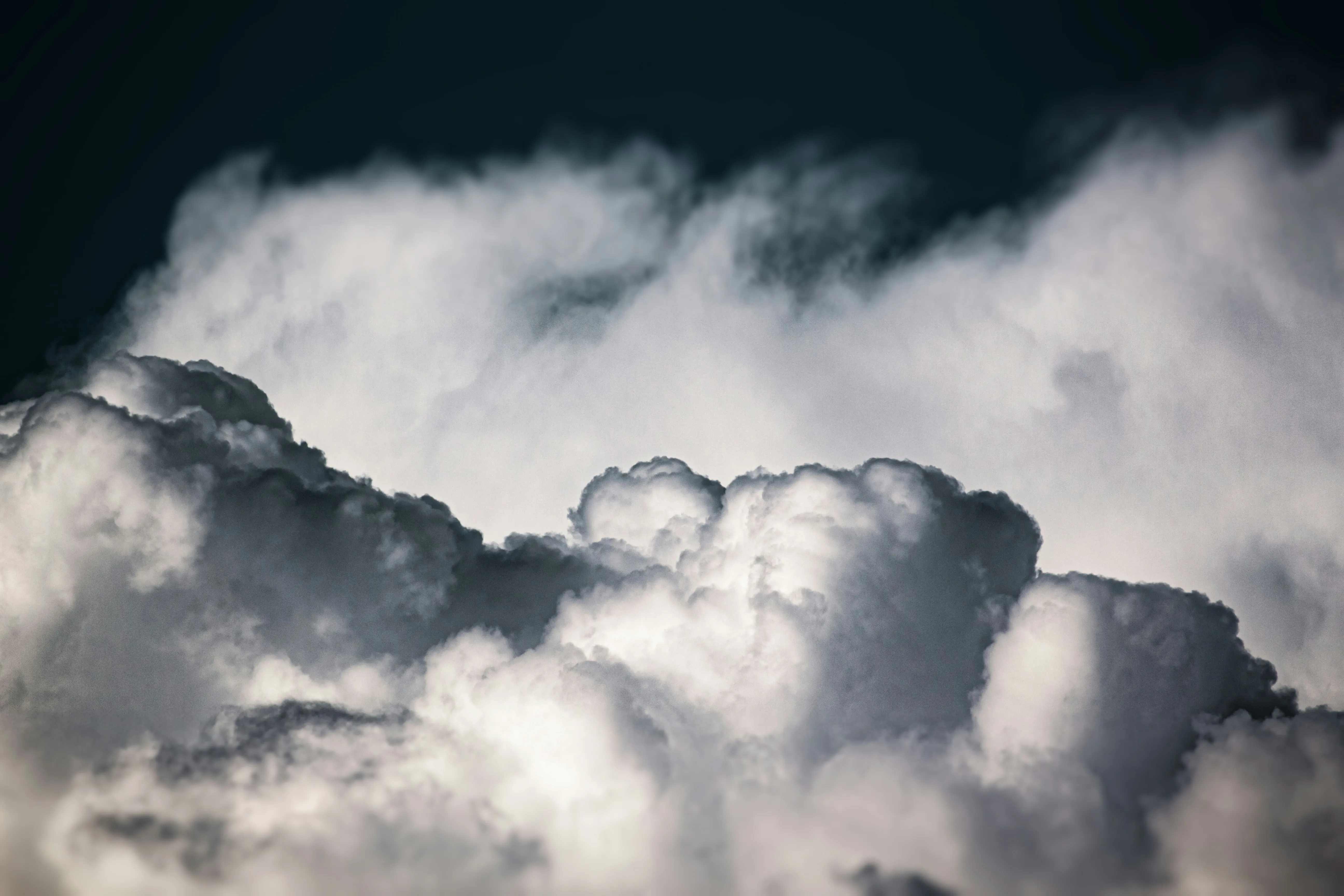 Dark Clouds Rolling in with Dramatic Contrast and Detail
