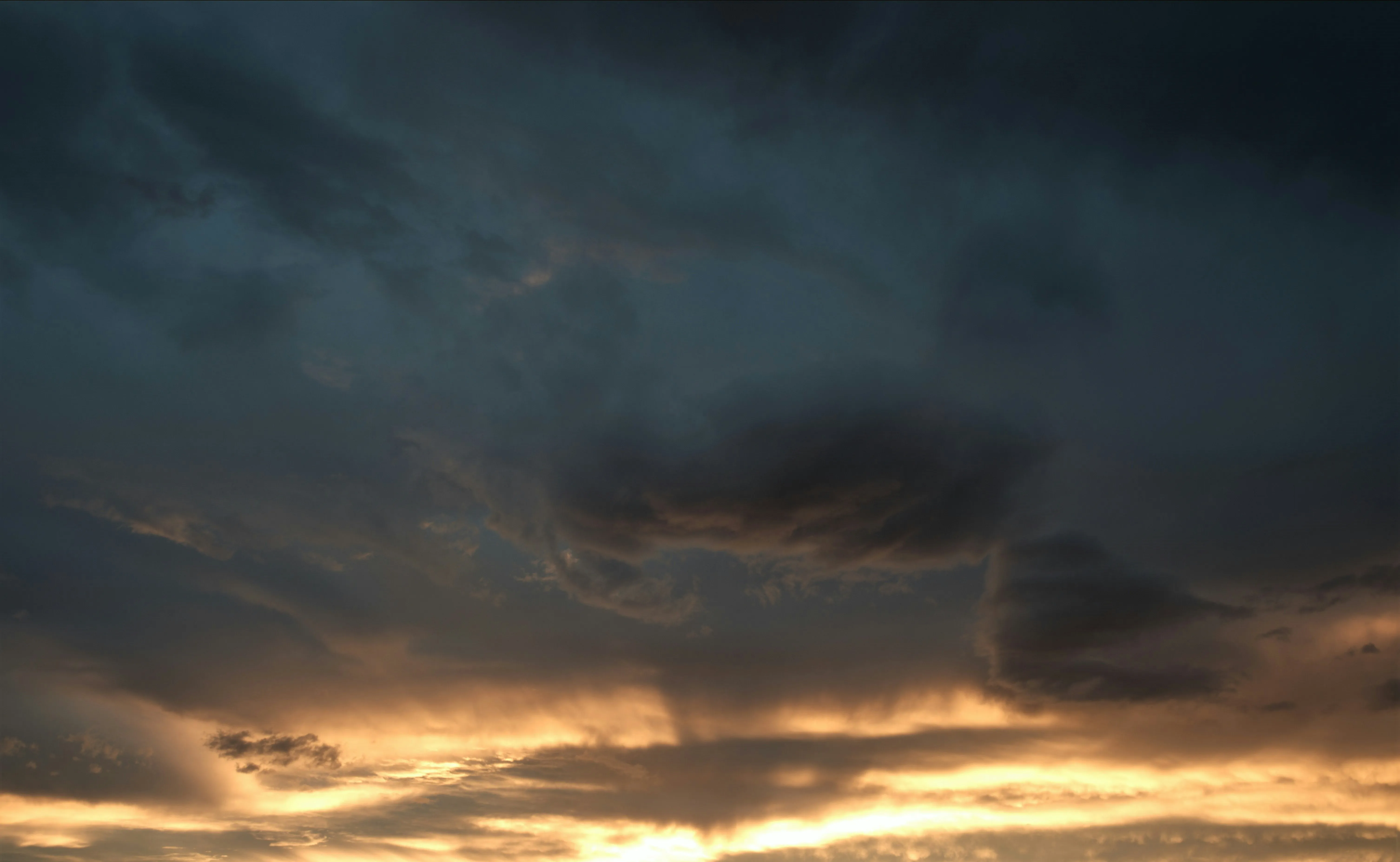 Dark Ominous Clouds Gathering Before a Storm at Dusk