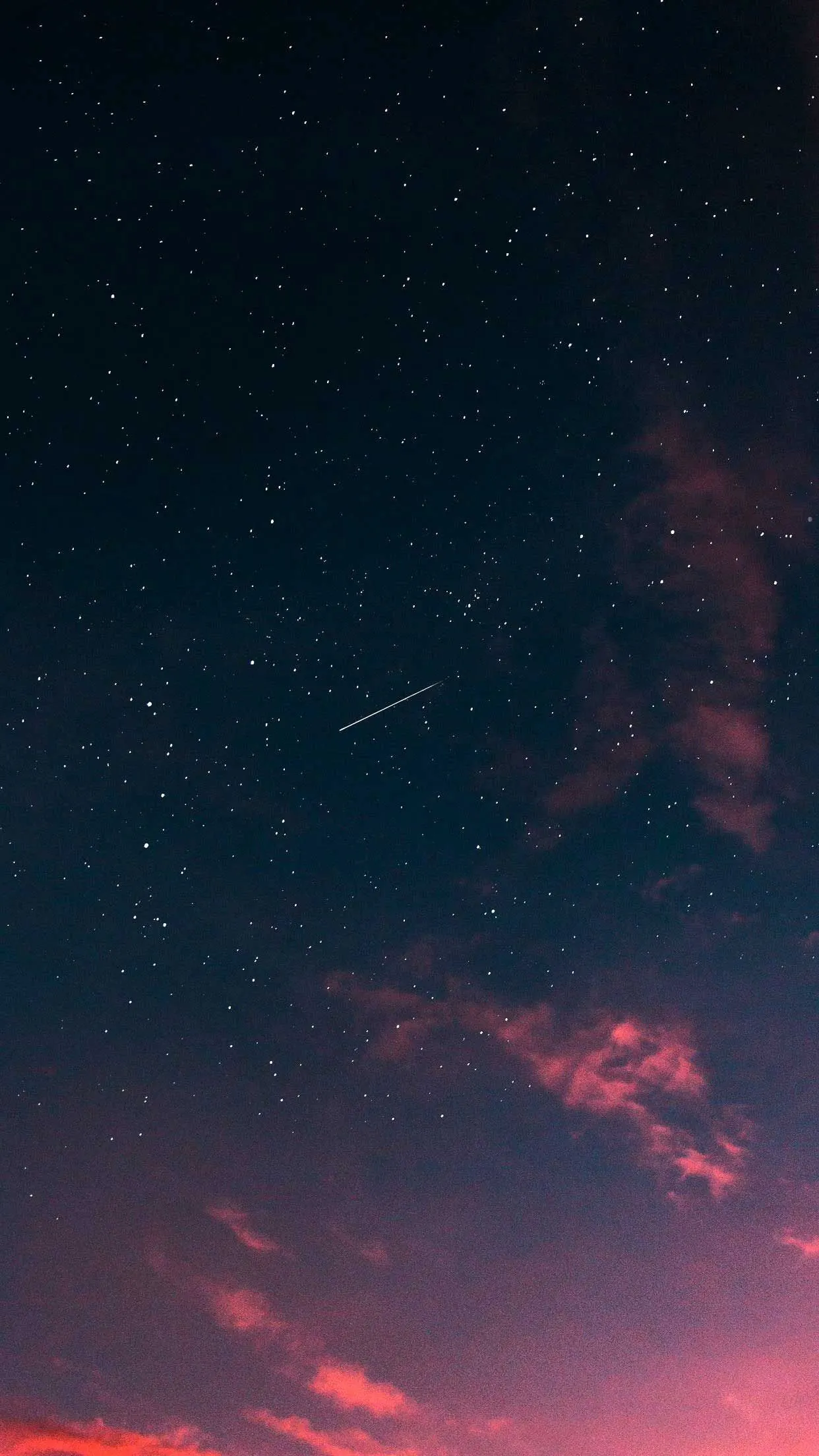 Dark Starry Sky with Glowing Clouds and Nebula Effects