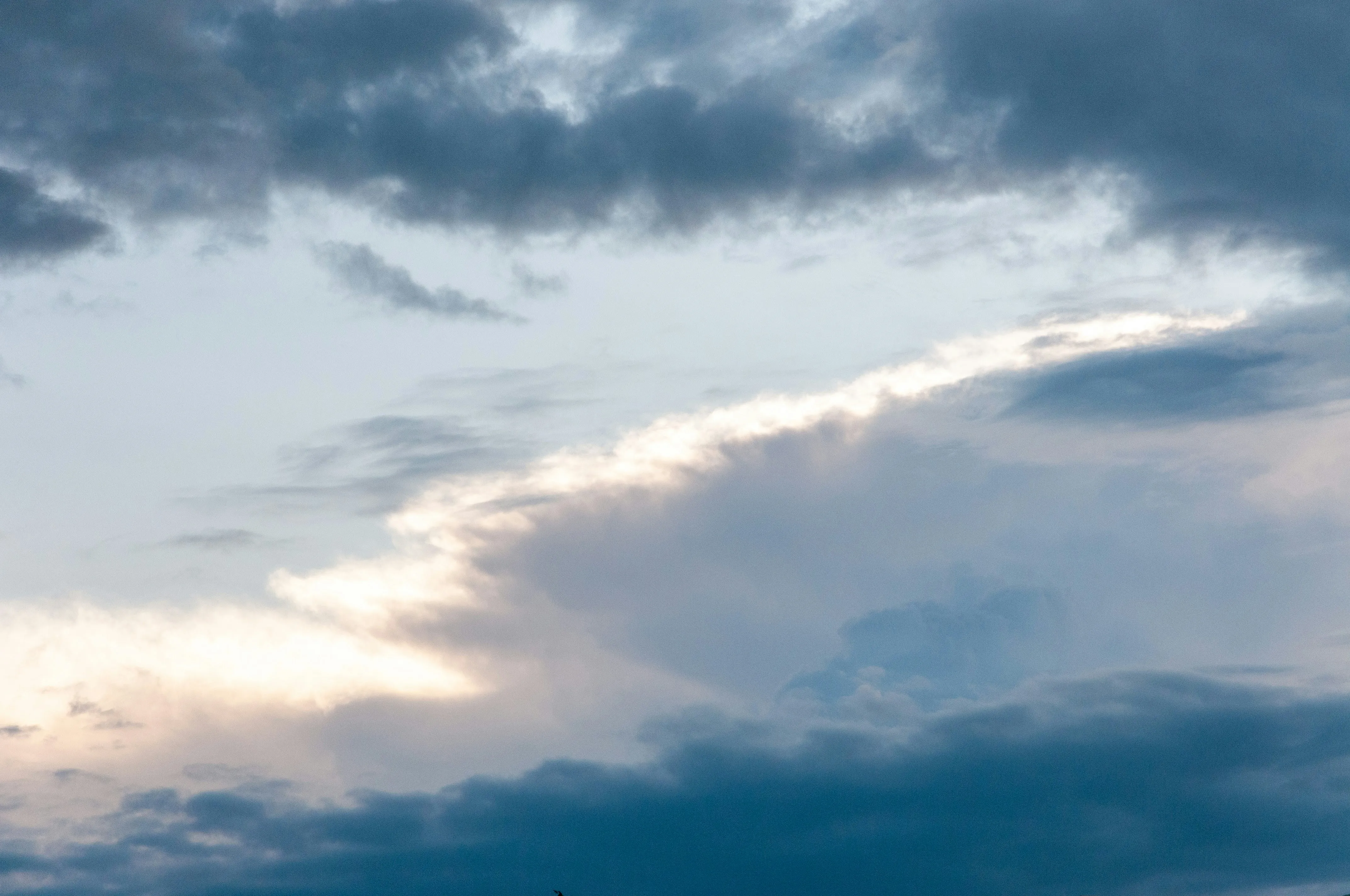 Dramatic Cloud Formation Over Blue Sky Creating Stunning Scene
