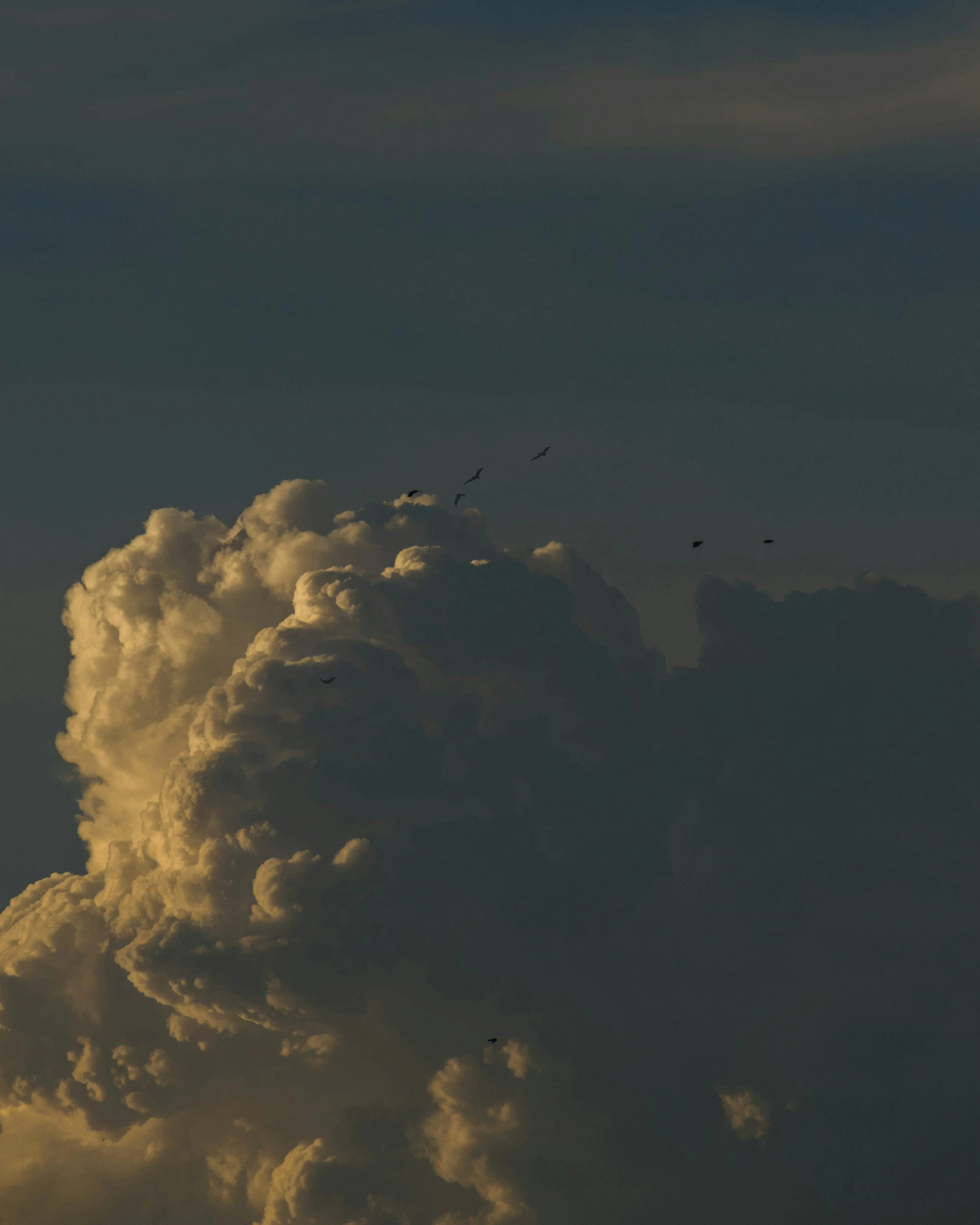 Dramatic Storm Cloud Rolling in During Evening Hours