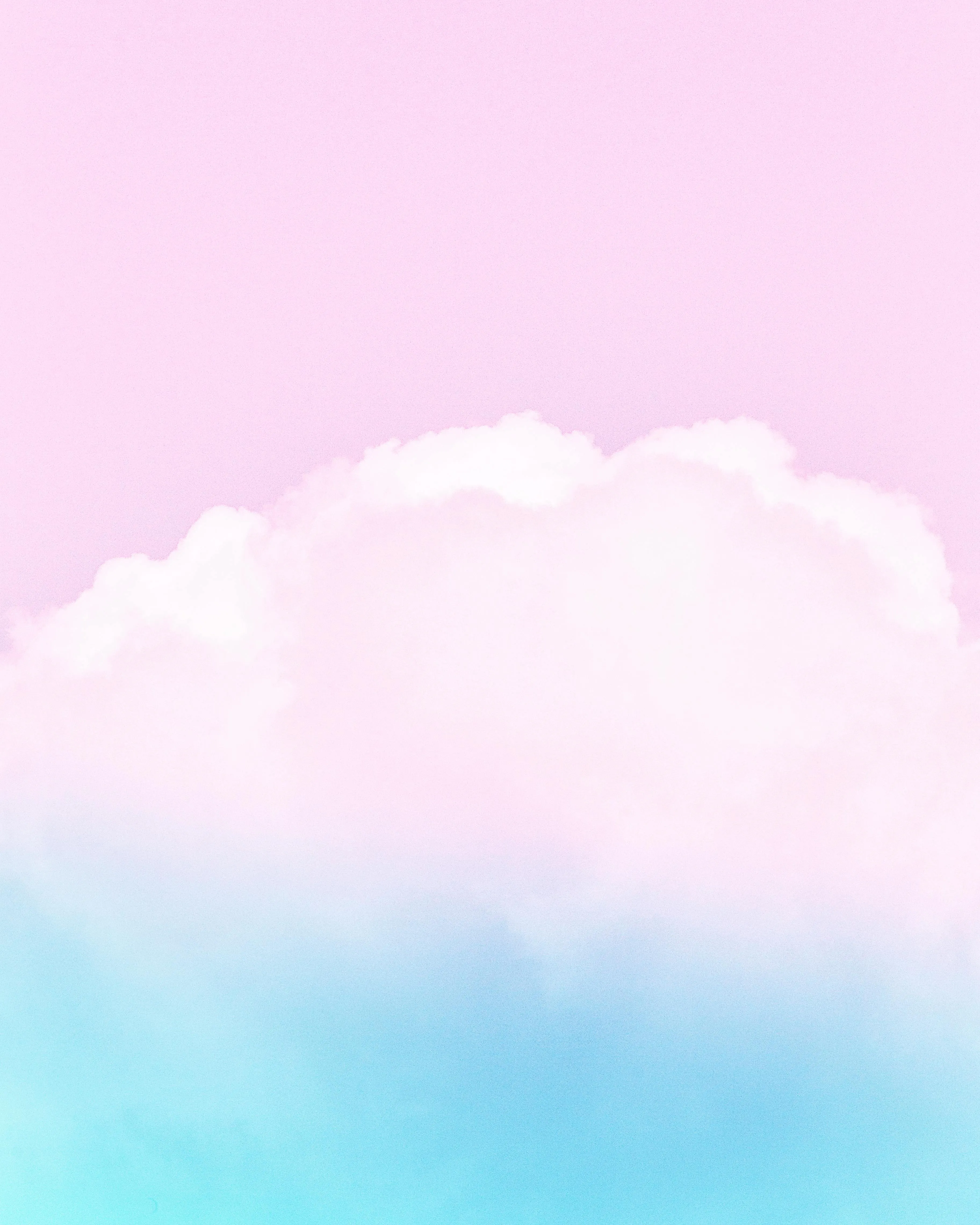 Dreamy Pink and Blue Pastel Clouds in Gradient Sky Image