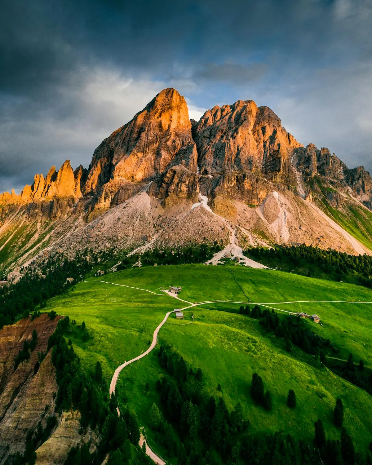 Green Mountain Hills Under a Clear Blue Sky with White Clouds