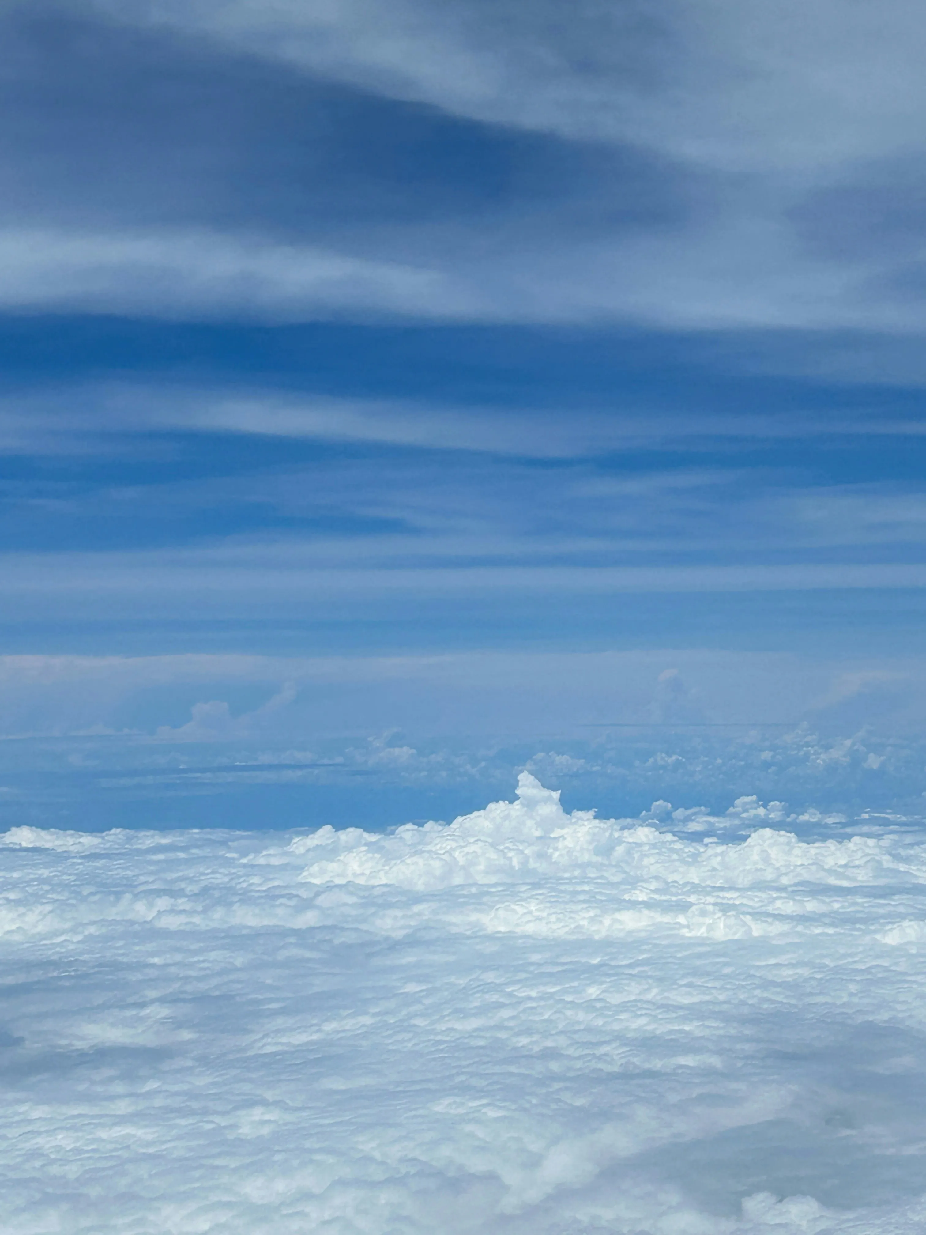 High Altitude View with Horizon of Clouds and Sky Wallpaper