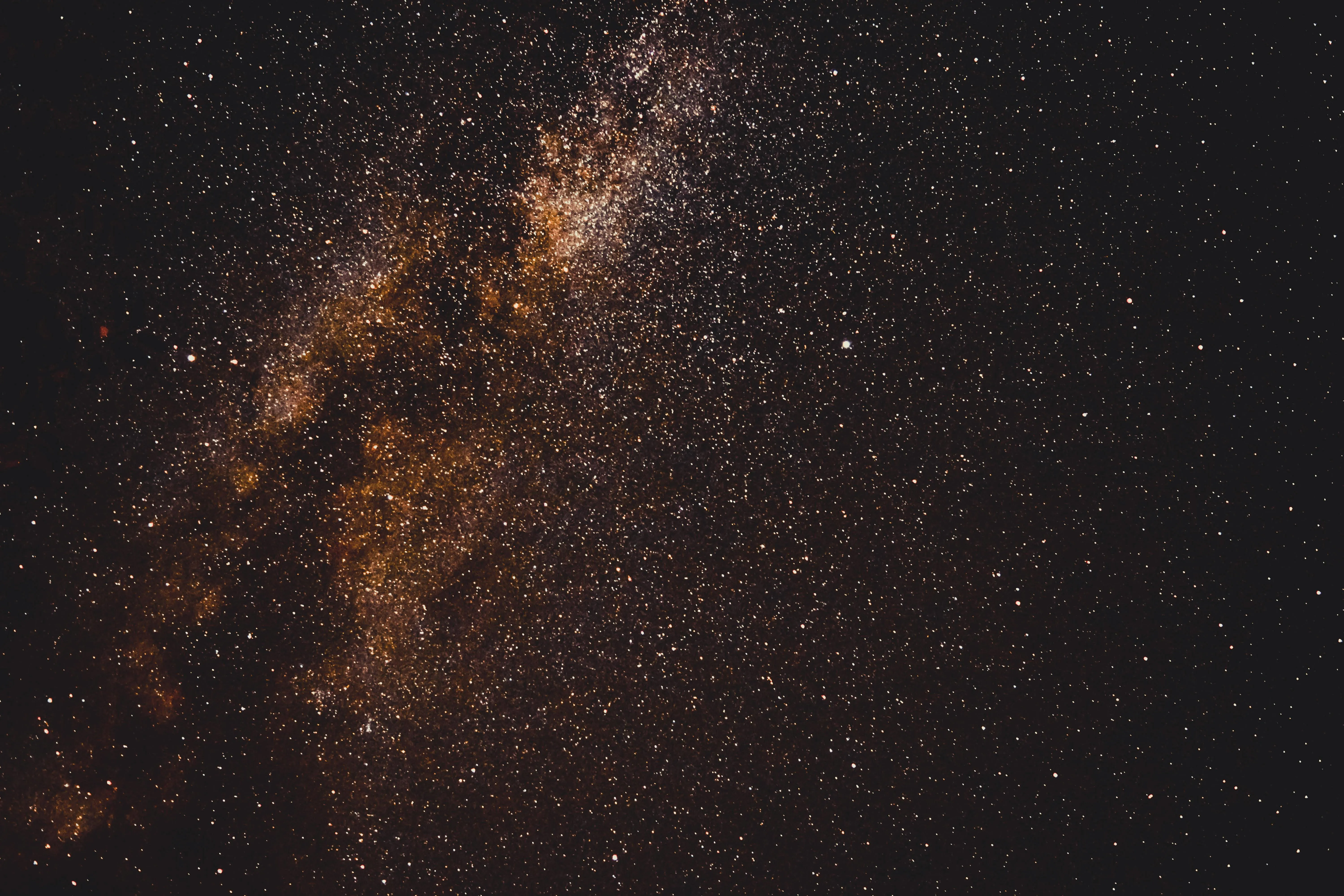 Milky Way Galaxy with Stars Visible in Dark Night Sky