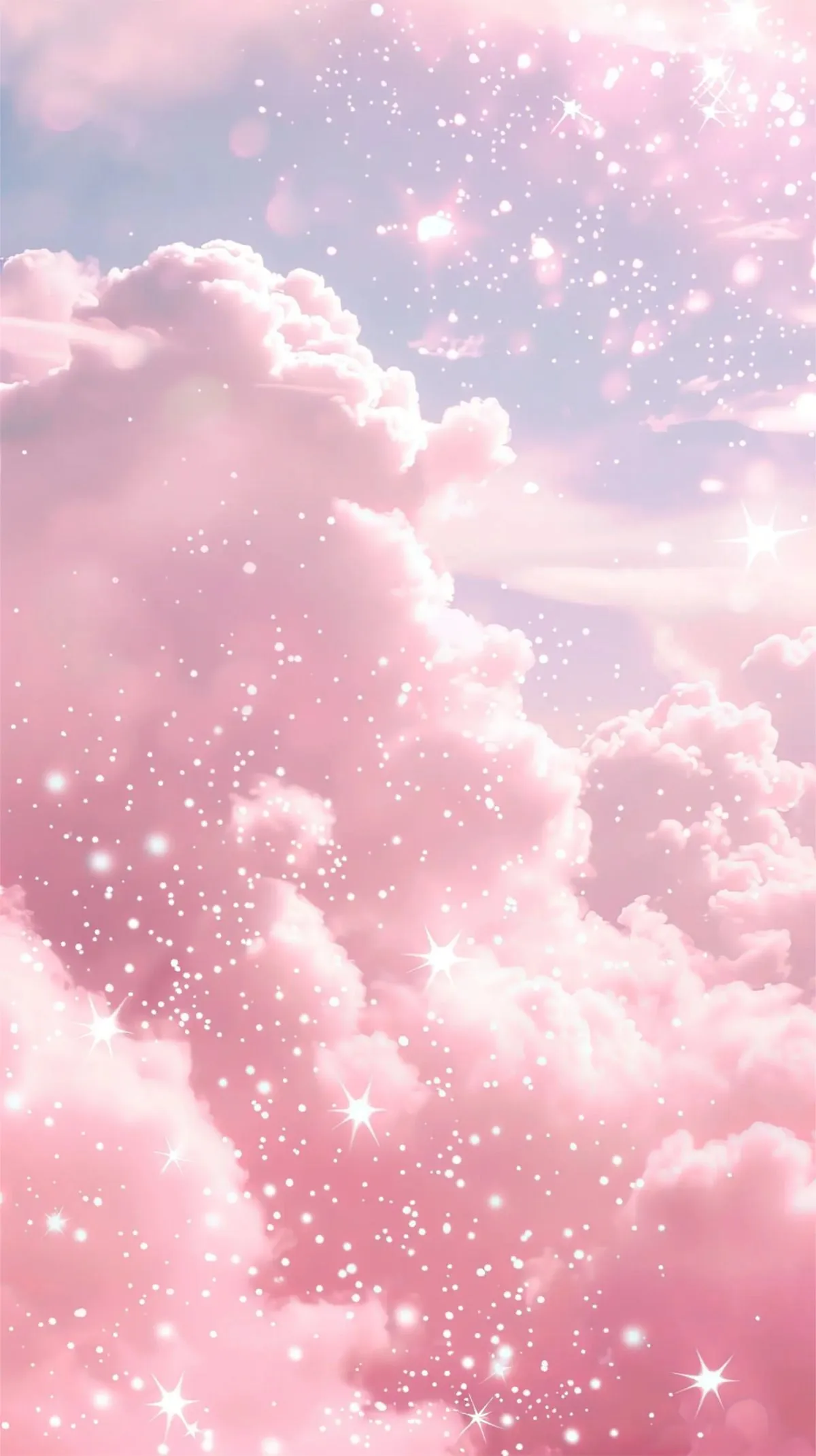 Pink Fluffy Clouds in a Dreamy Soft Background Free HD