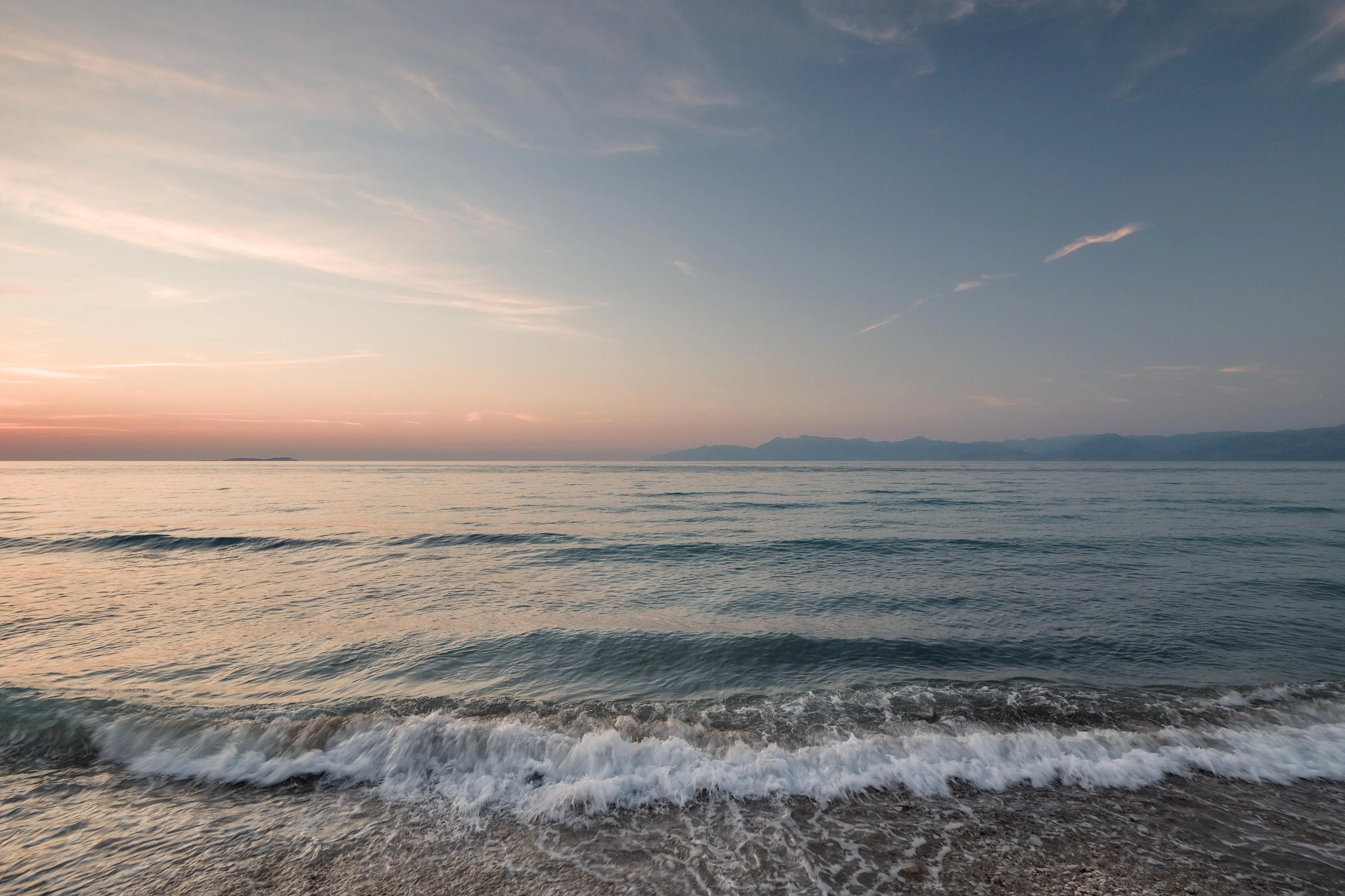 Serene sky reflecting on still water surface free HD image