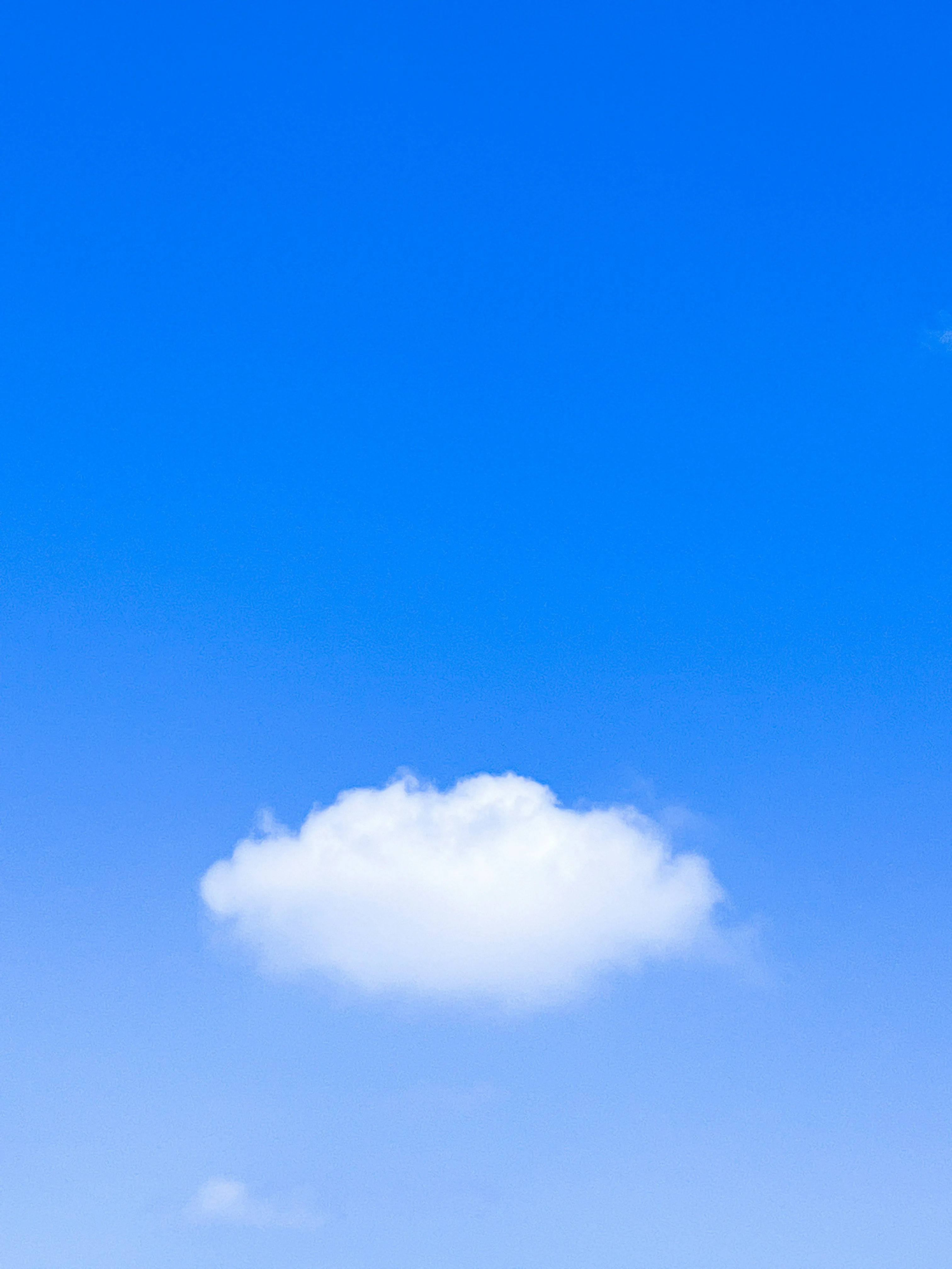 Single White Cloud Against a Clear Bright Blue Sky Photo HD