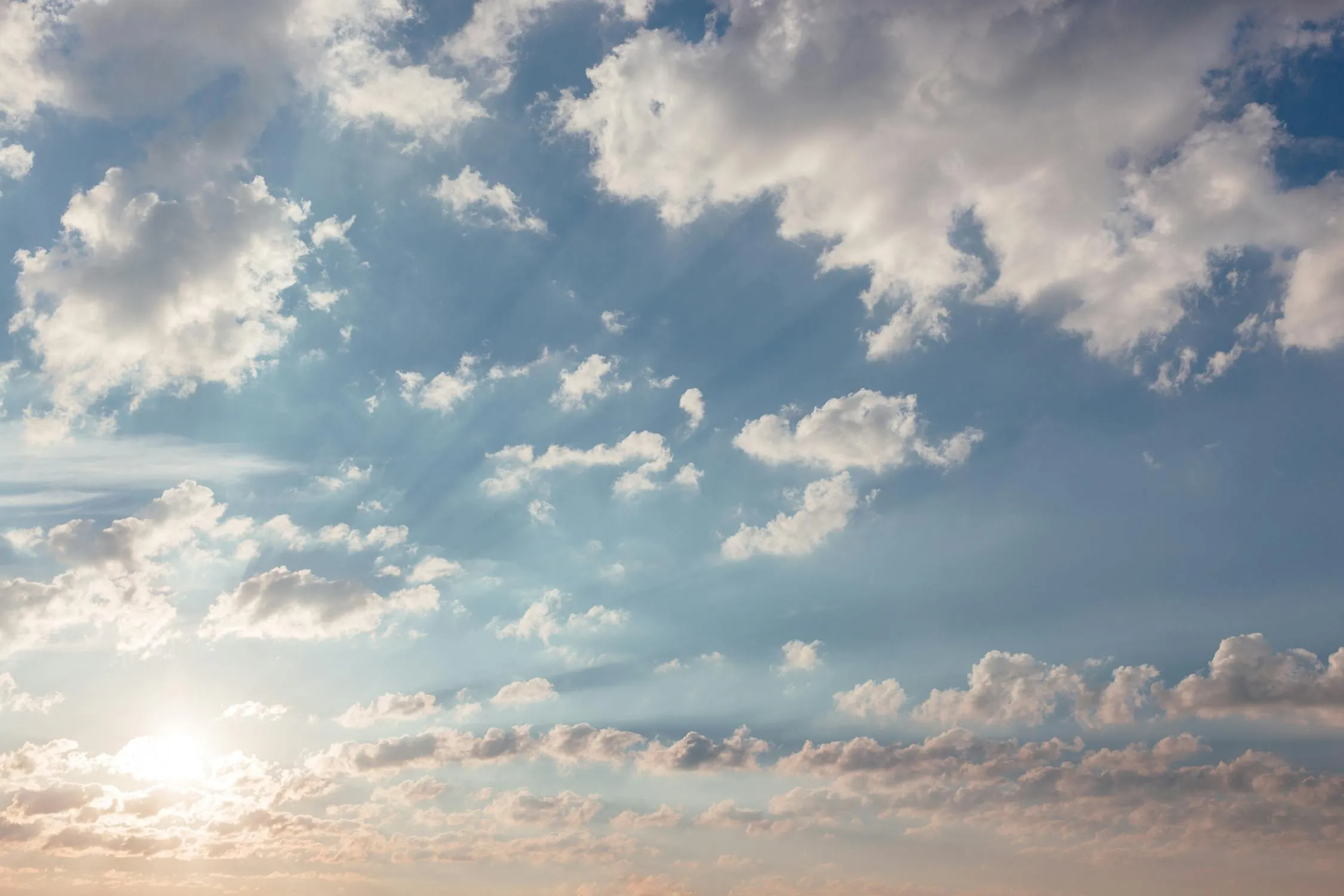 Sky Filled with Soft Clouds During Bright Sunny Afternoon