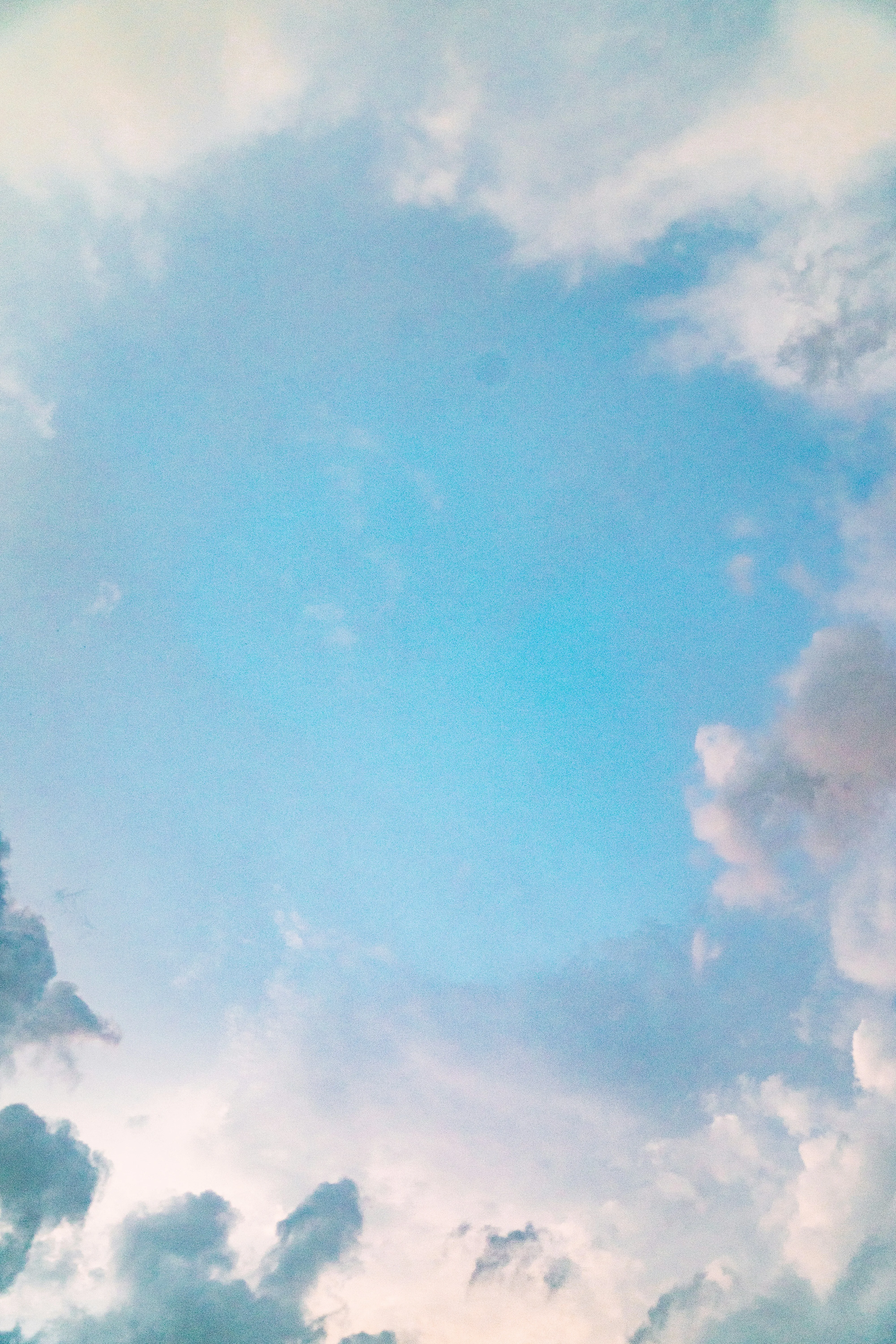 Soft White Clouds in Bright Serene Blue Sky Wallpaper HD