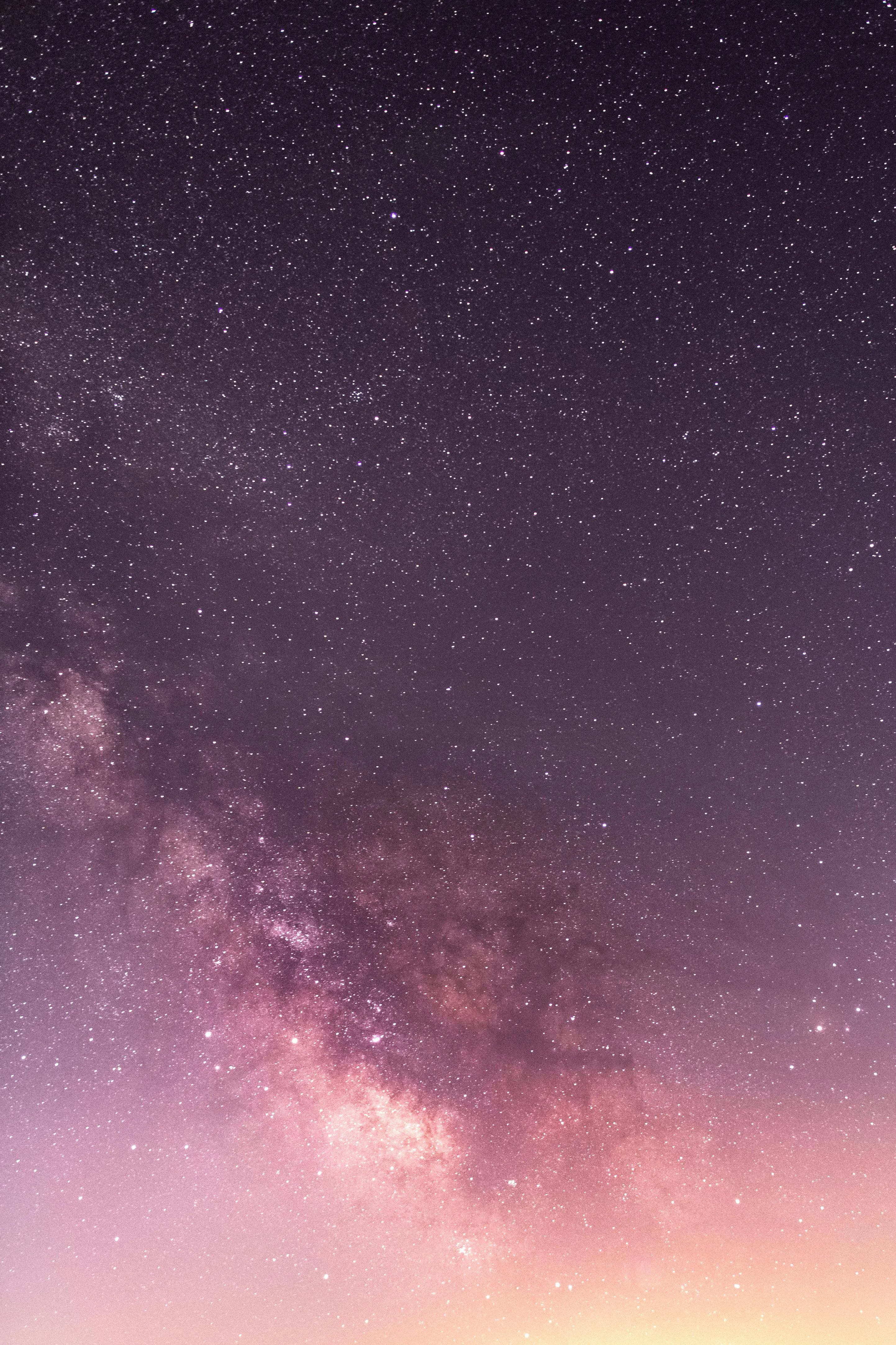 Starry Night Sky Above Hills with Light Cloud Veil Image