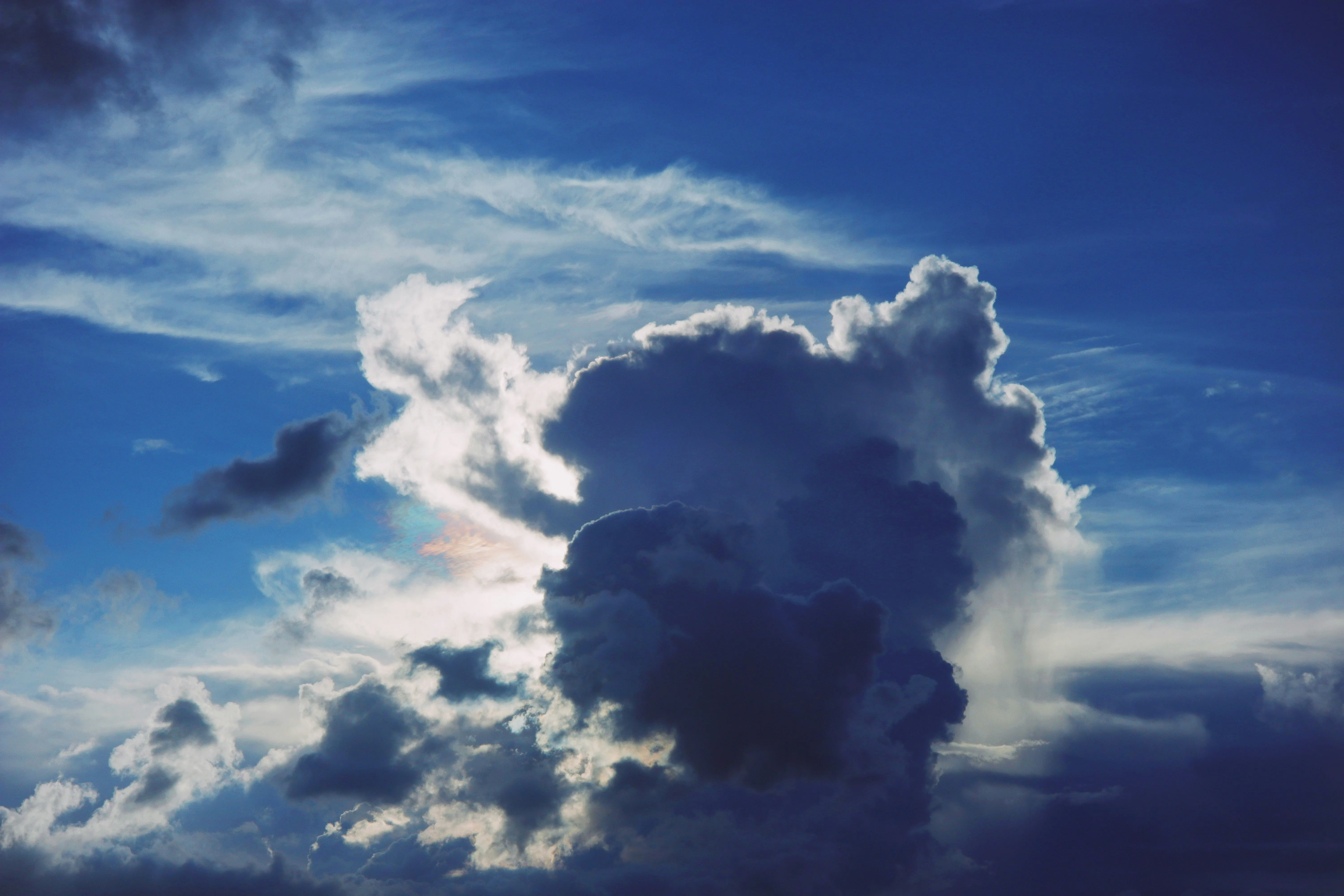 Towering Cumulus Cloud Illuminated By Bright Sunlight