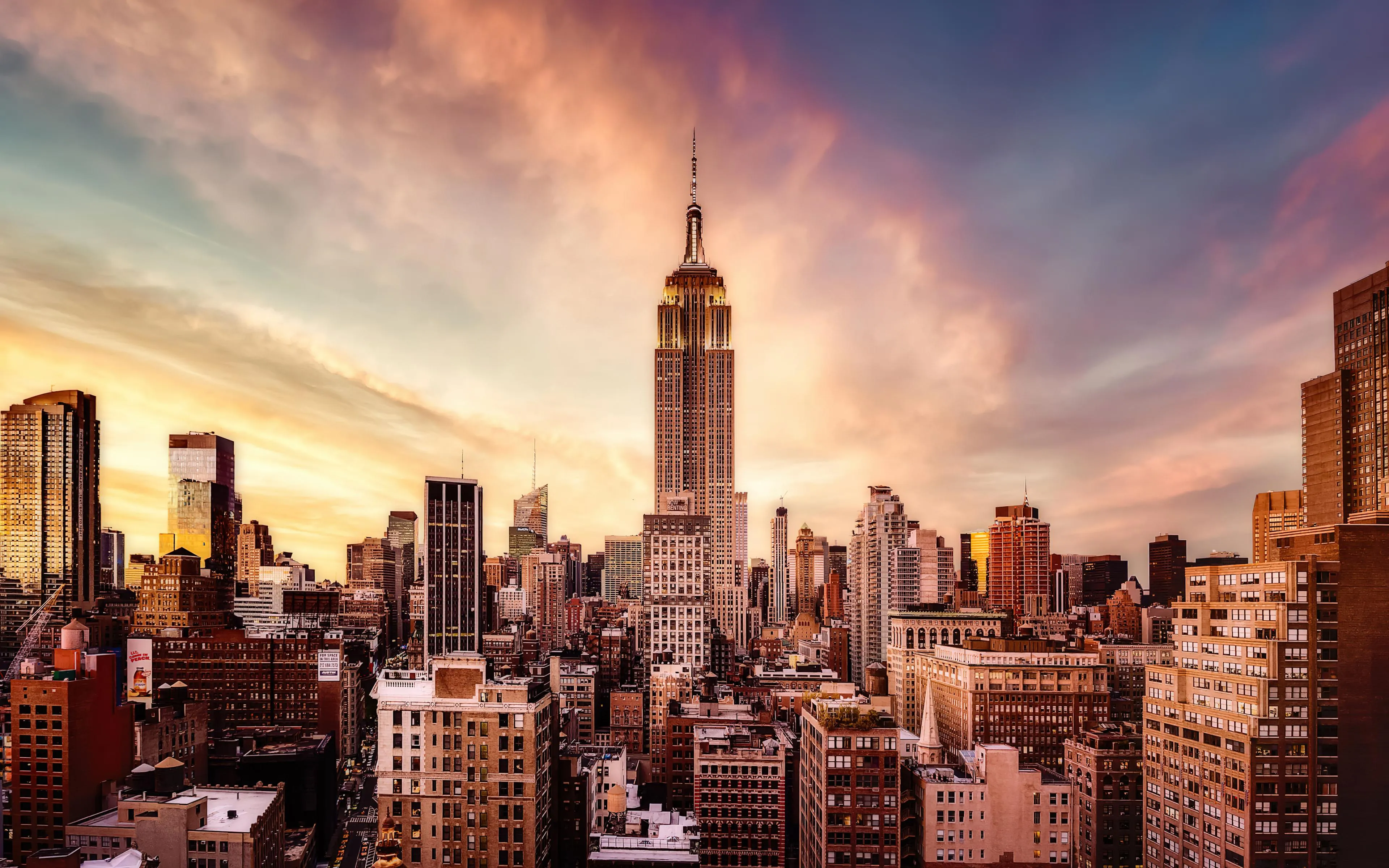 Urban Skyline of New York City at Golden Hour image