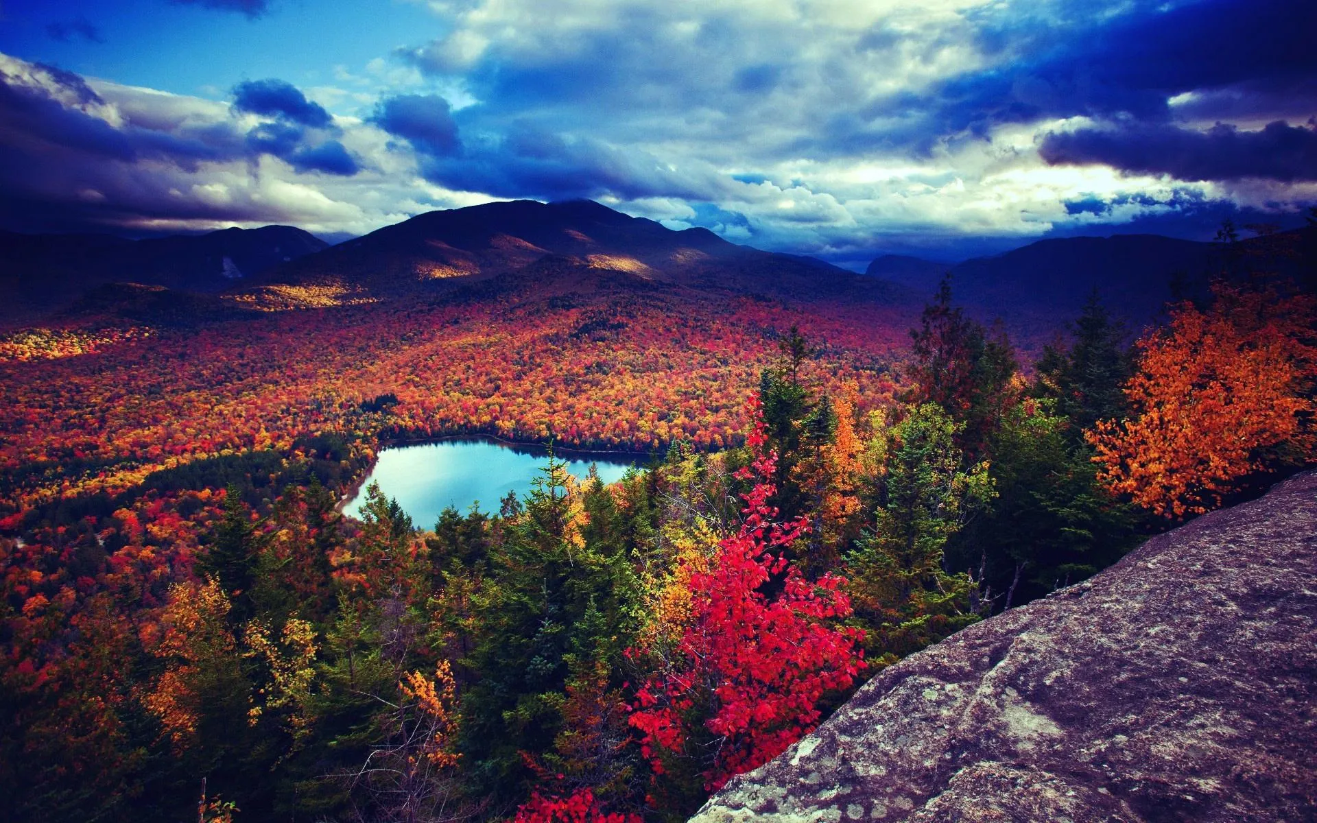 Vibrant Autumn Trees in Mountainous National Park image