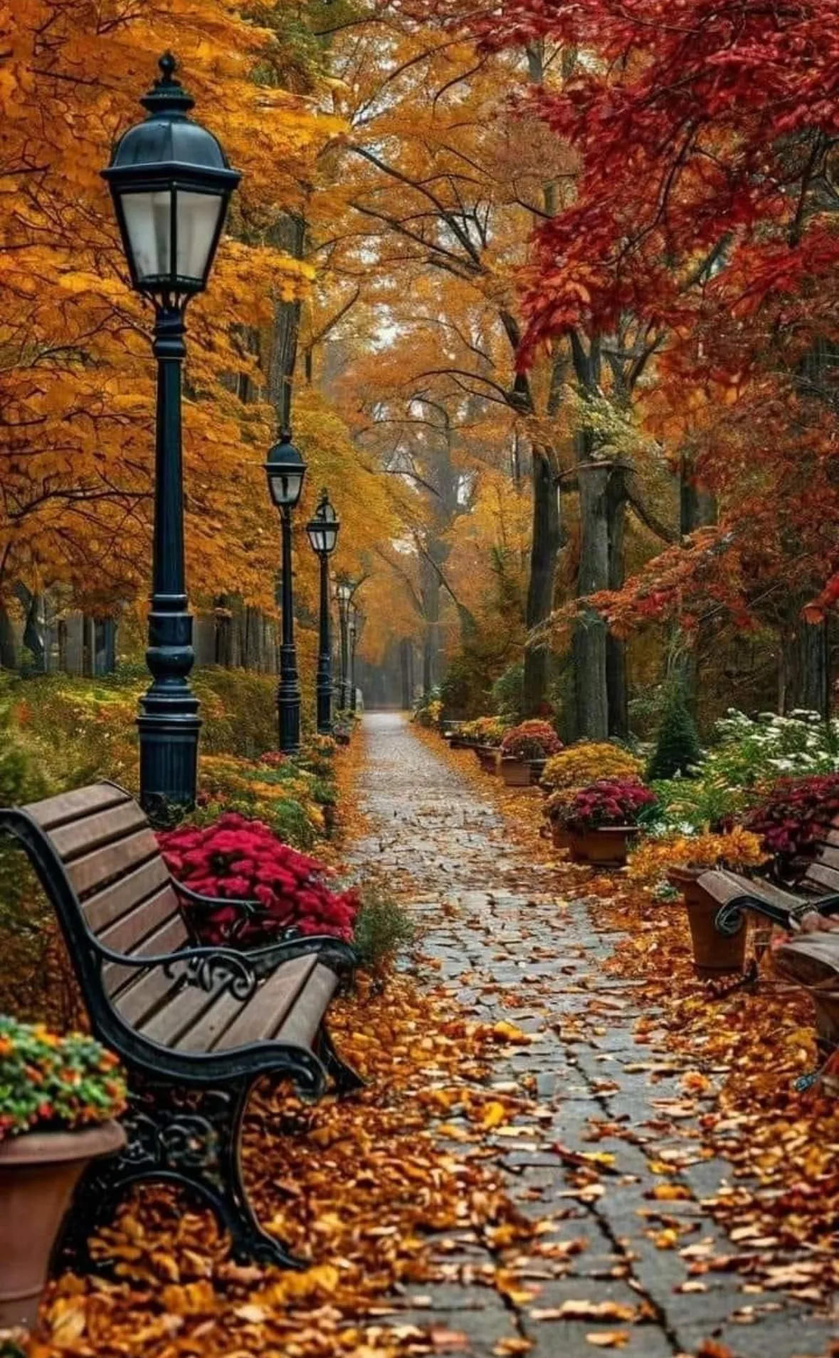 Autumn Leaves Nature Mobile Wallpaper in HD