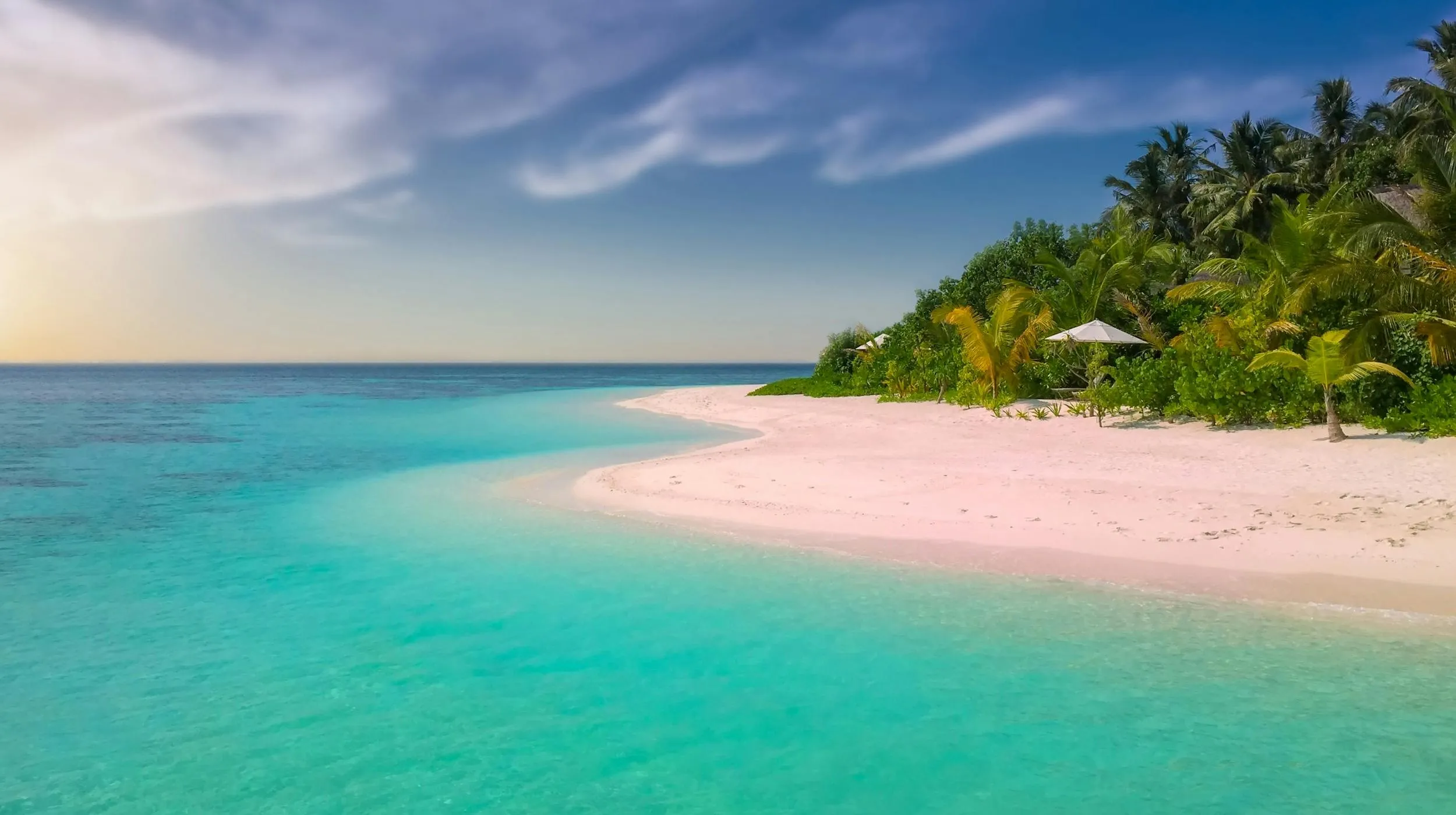 Beautiful White Sand Beach Meets Turquoise Seawater