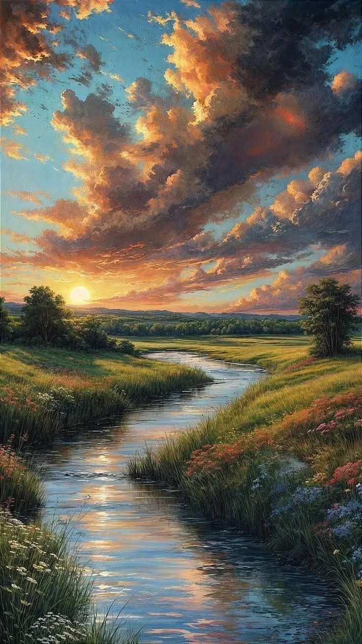 Cloudy Sky Nature Mobile Wallpaper in HD