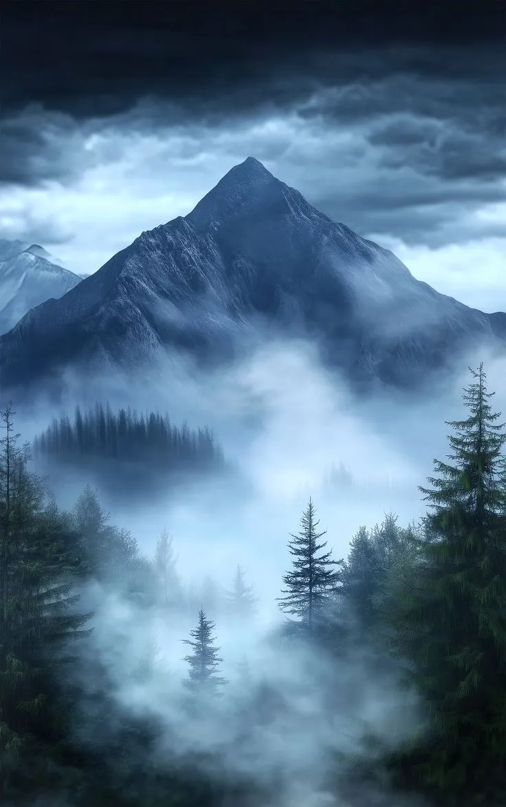 Foggy Mountains Mobile Wallpaper HD Nature View