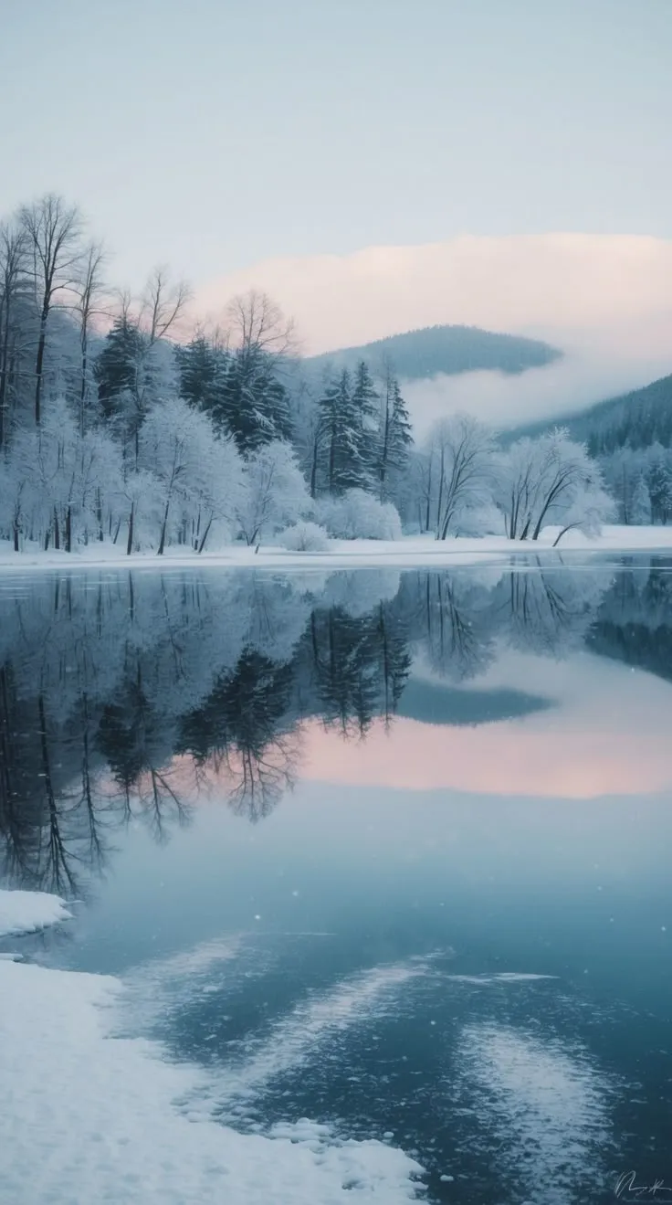 Frozen Lake Nature Wallpaper Mobile HD Free