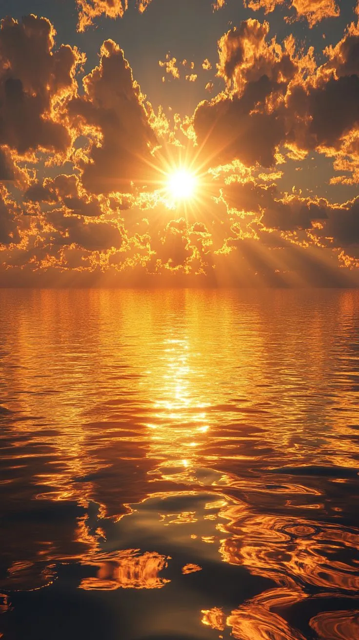 Golden Sunset Nature Wallpaper for Mobile HD Free