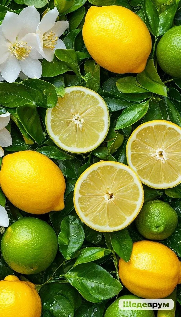Green and yellow lemon portrait Wallpaper for free download