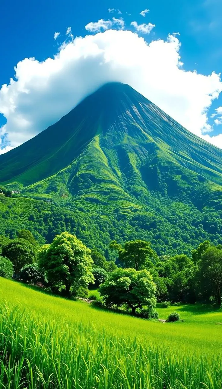 Green Hills and Blue Skies Wallpaper for Mobile HD