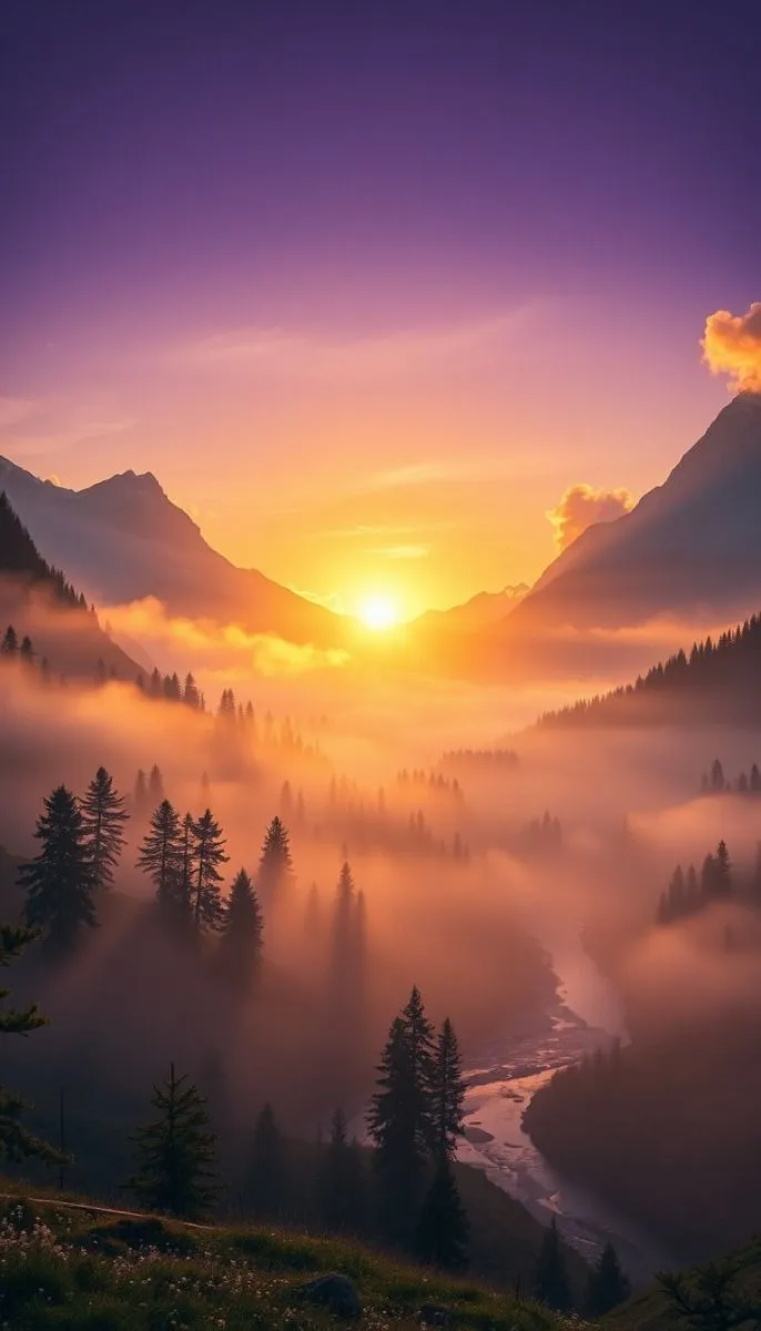 HD golden sunrise over matterhorn majestic Peak wallpaper
