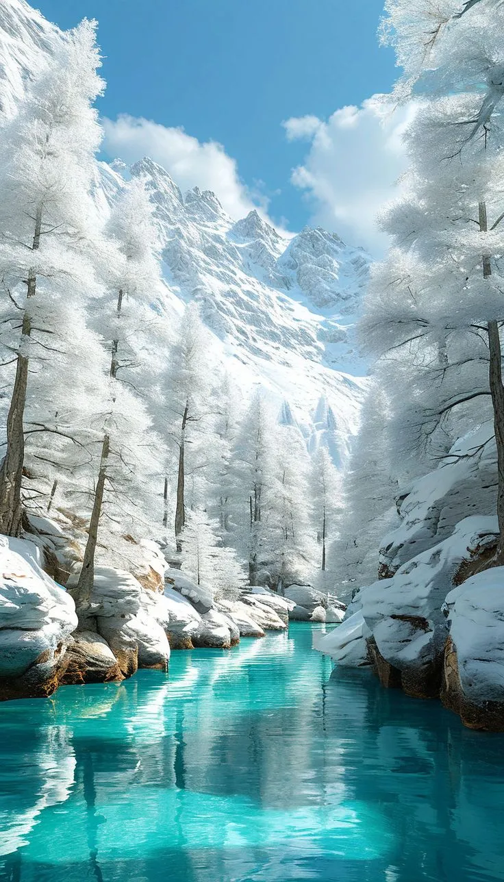Ice Lake Nature Mobile Wallpaper in HD