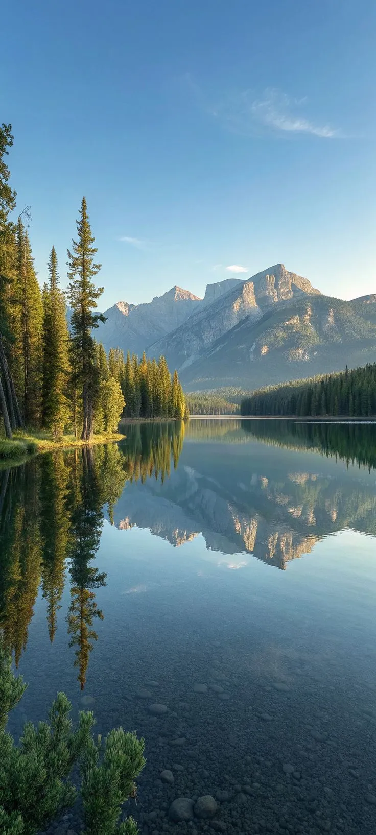 Peaceful Lake View Nature Wallpaper for Mobile HD Free