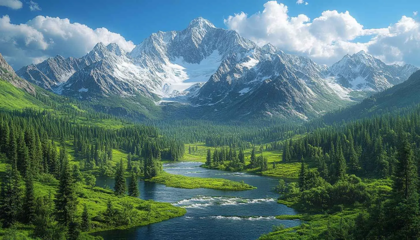 Mountain Wallpapers Soft Meadow Mist Rises