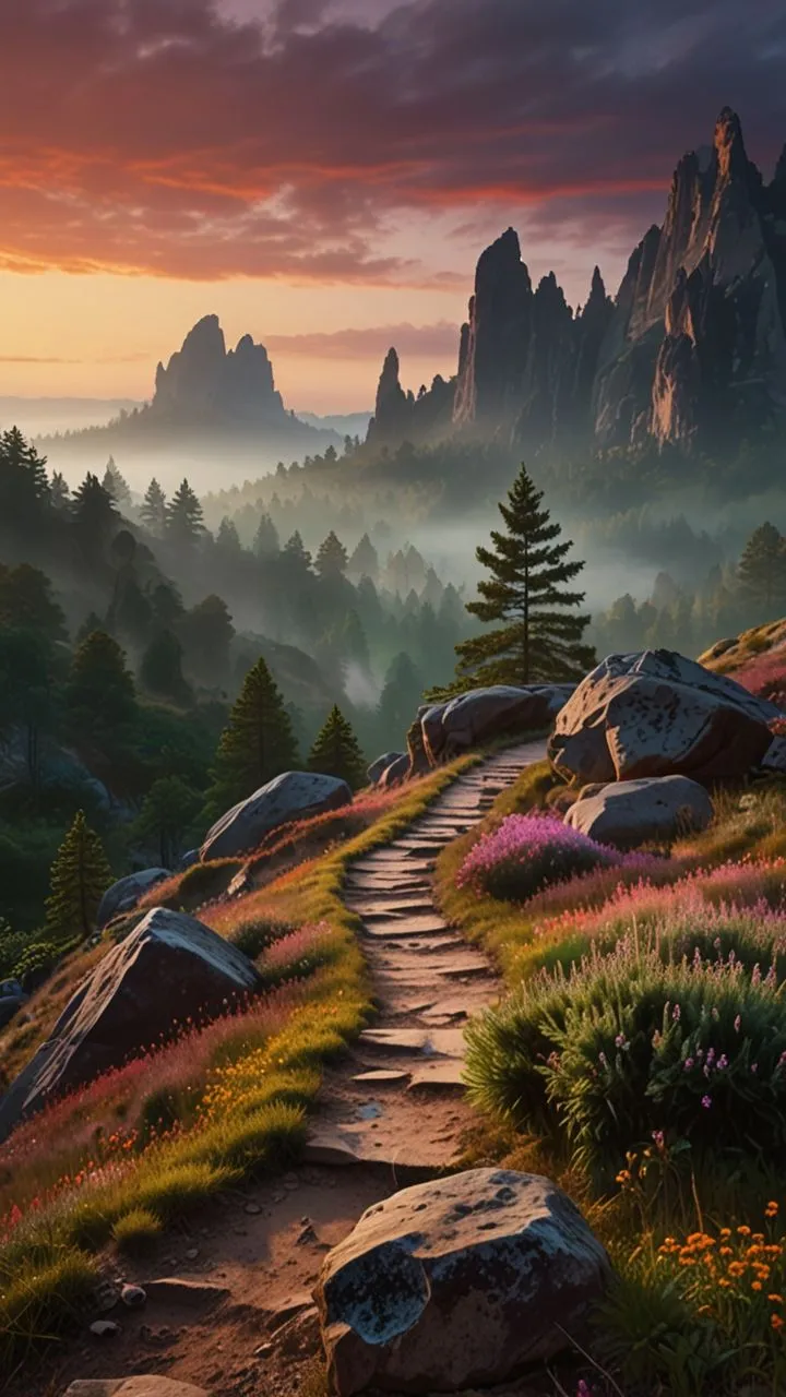 Mountain Wallpapers Starlight On Rocky Paths