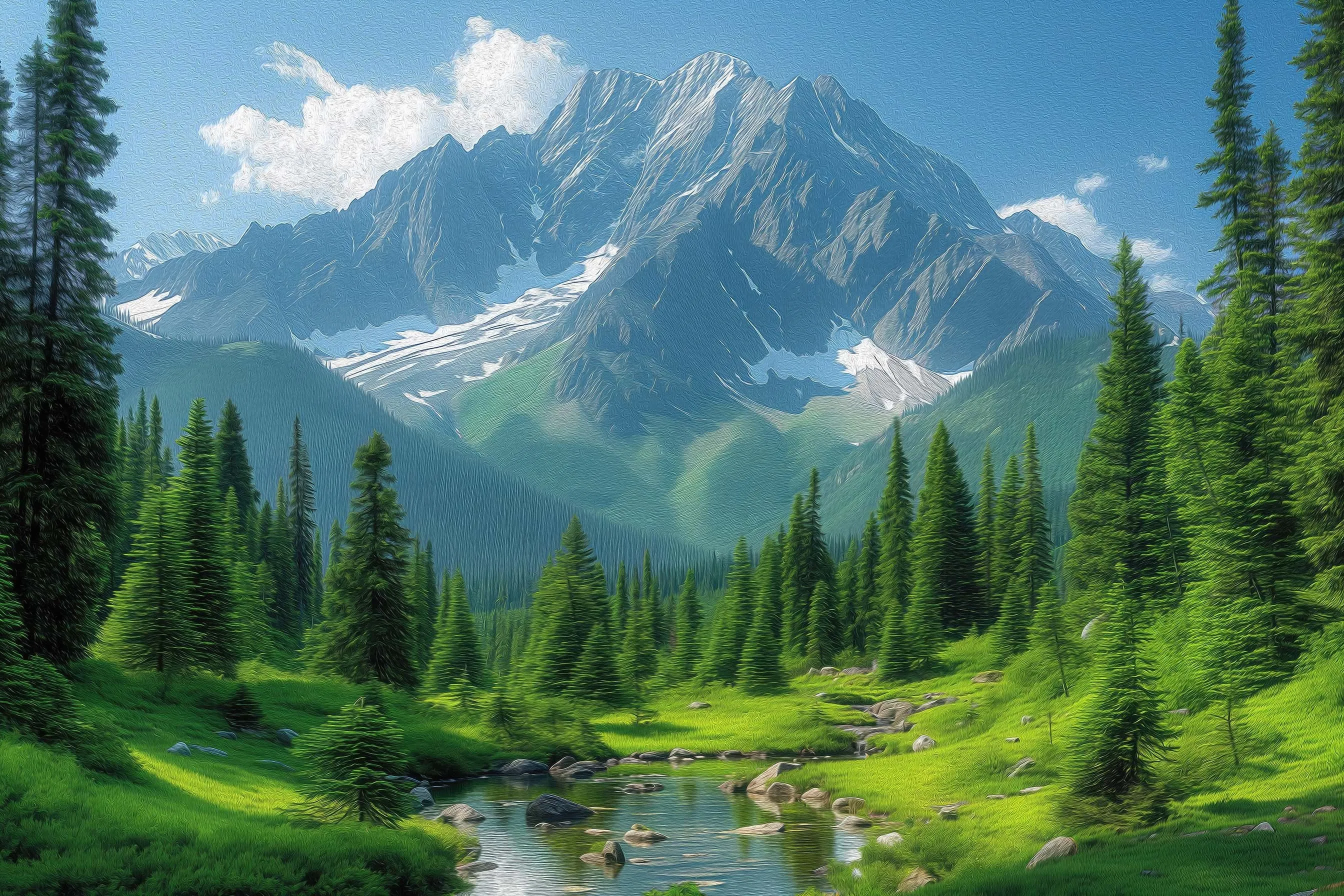 Mountain Wallpapers Morning Rays Through Pines