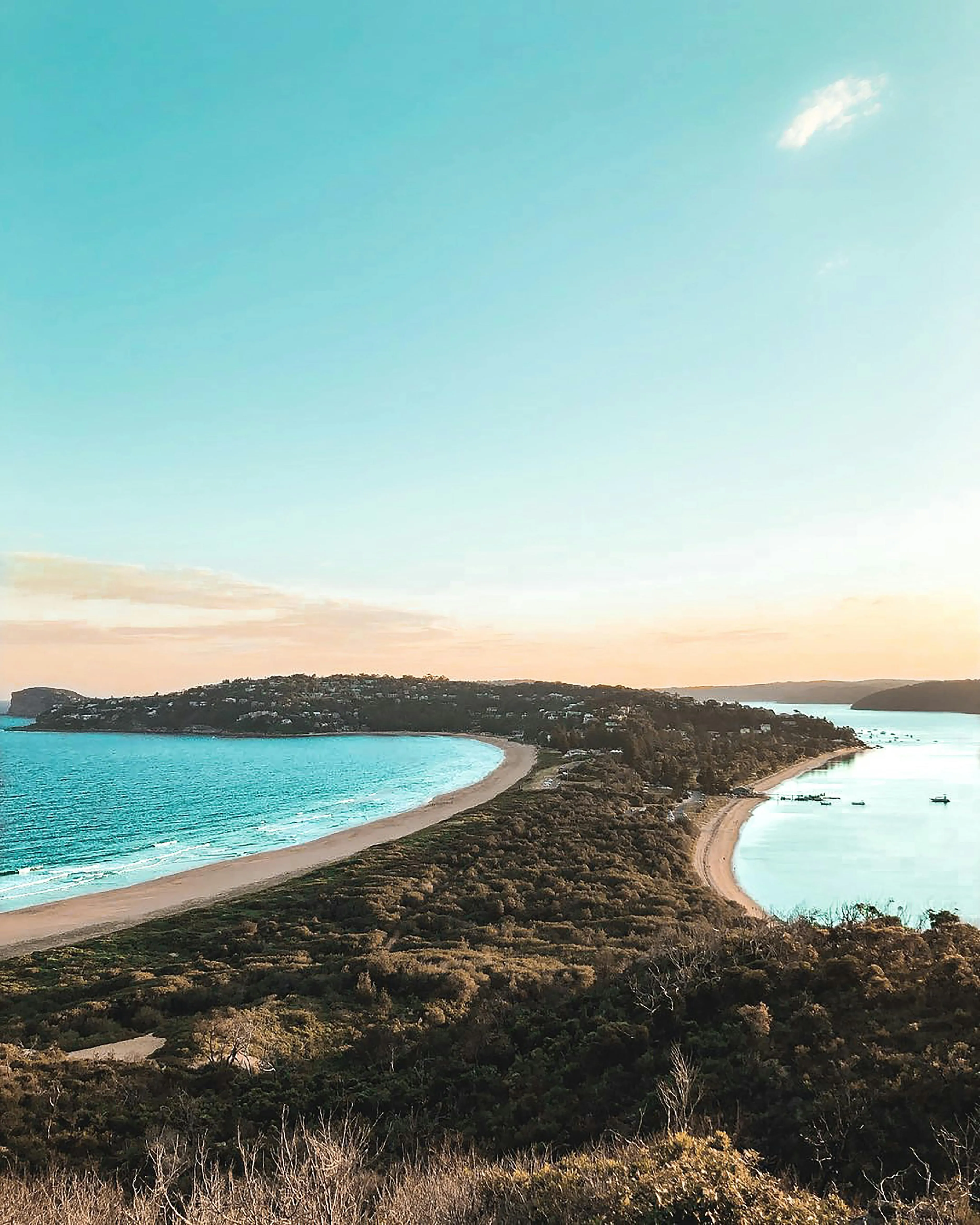 Narrow Beach Peninsula with the Ocean on Both Sides