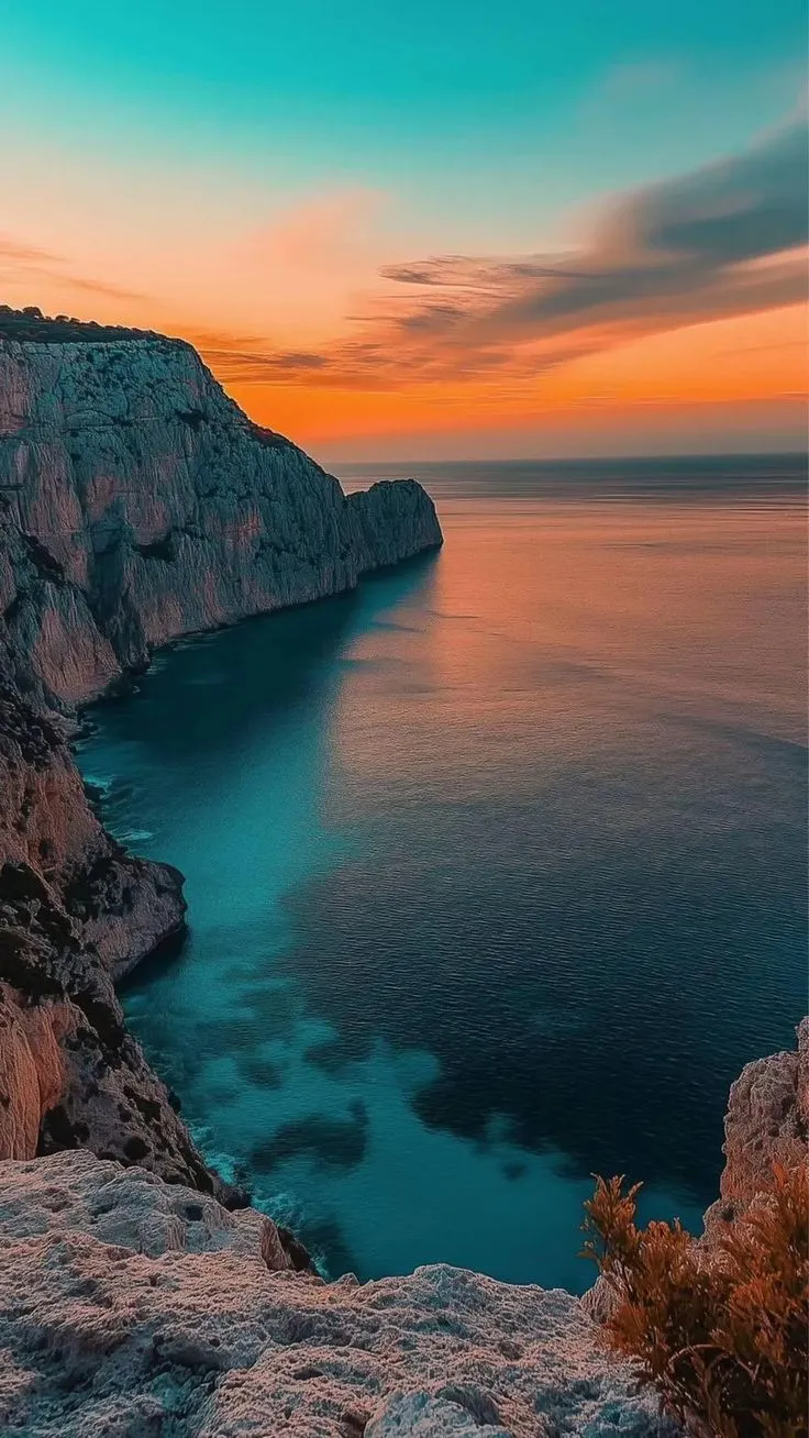 Ocean Cliff View Nature Mobile Wallpaper HD
