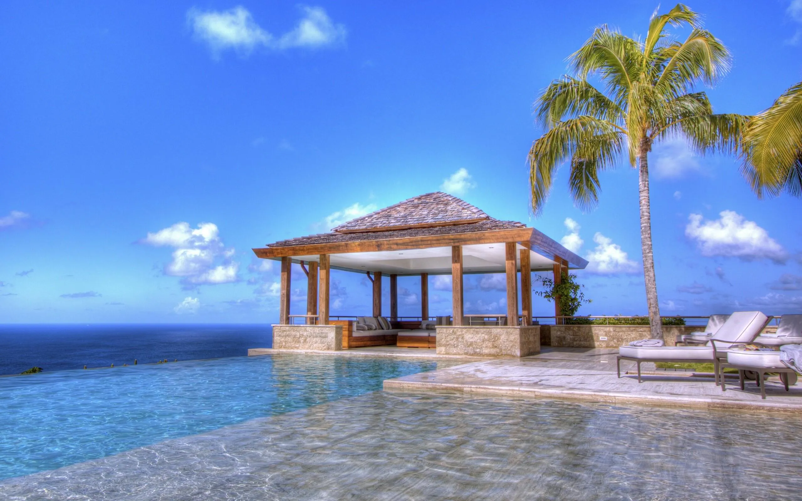 Oceanfront Cabana with Pool Looking over the Peaceful Sea