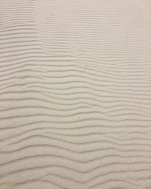 Rippled Sand Texture Captured Closely on a Bright Beach