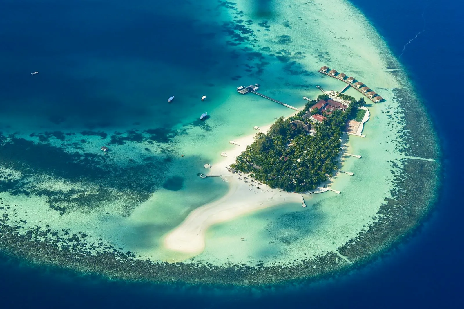 Tiny Green Island Surrounded by Clear Waters HD Wallpaper