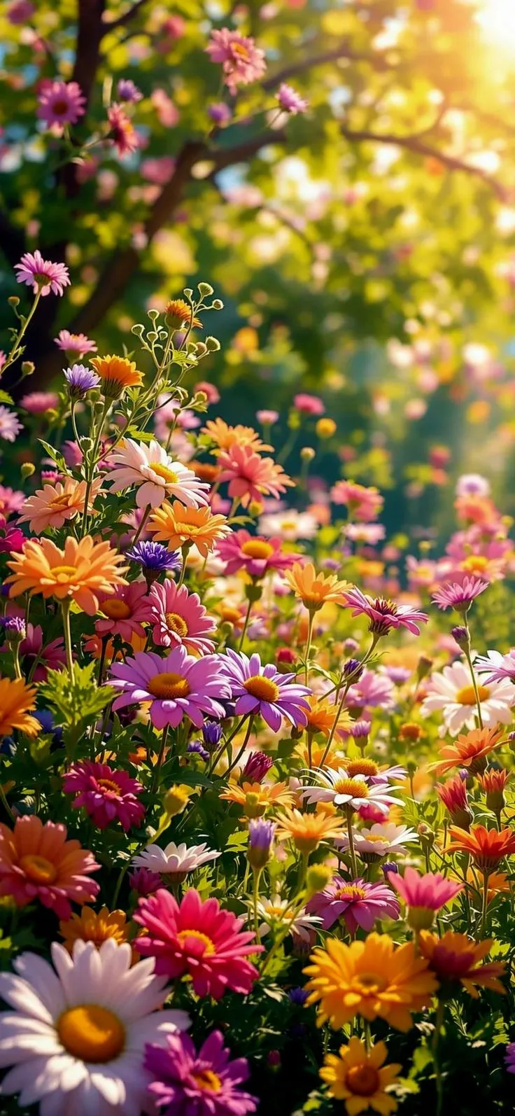 Wildflower Field Nature Wallpaper Mobile HD