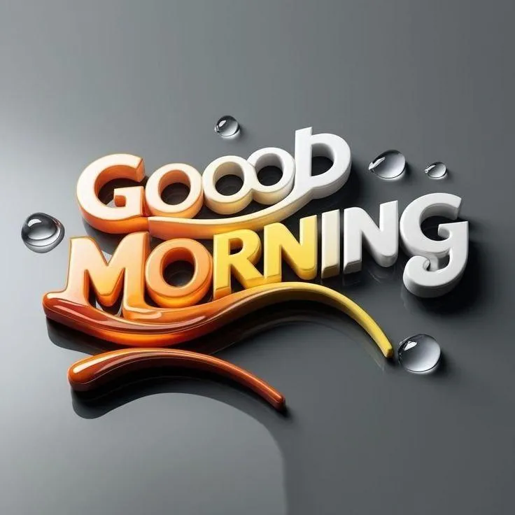3D Styled Text for a Fun Energetic Good Morning Wish