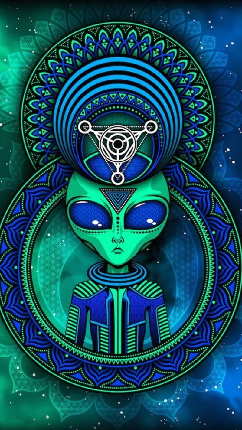 Abstract Alien Artwork Expressing Deep Universal Love